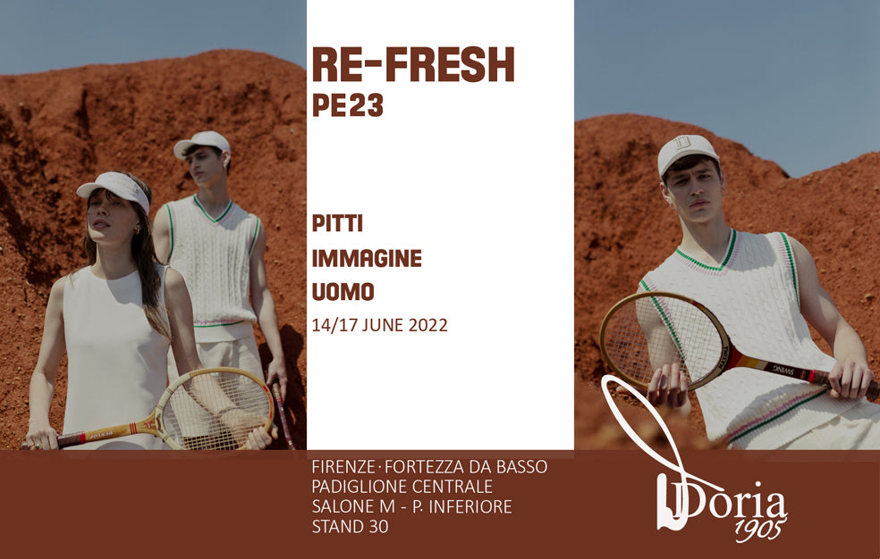 Save the Date! Doria 1905 presenta la collezione PE23 Re-Fresh a Pitti Uomo