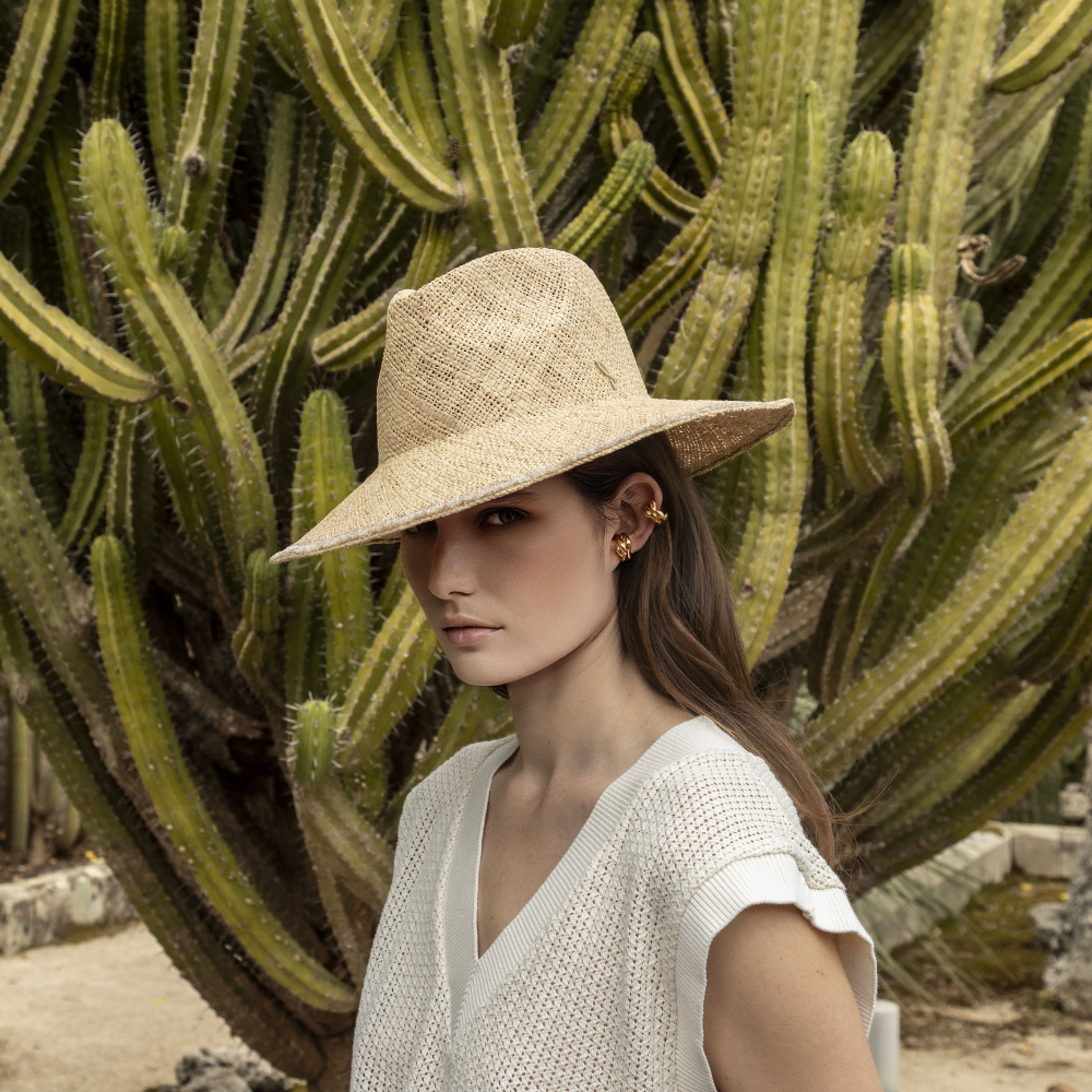Cappello Drop in Raffia a Tesa Larga