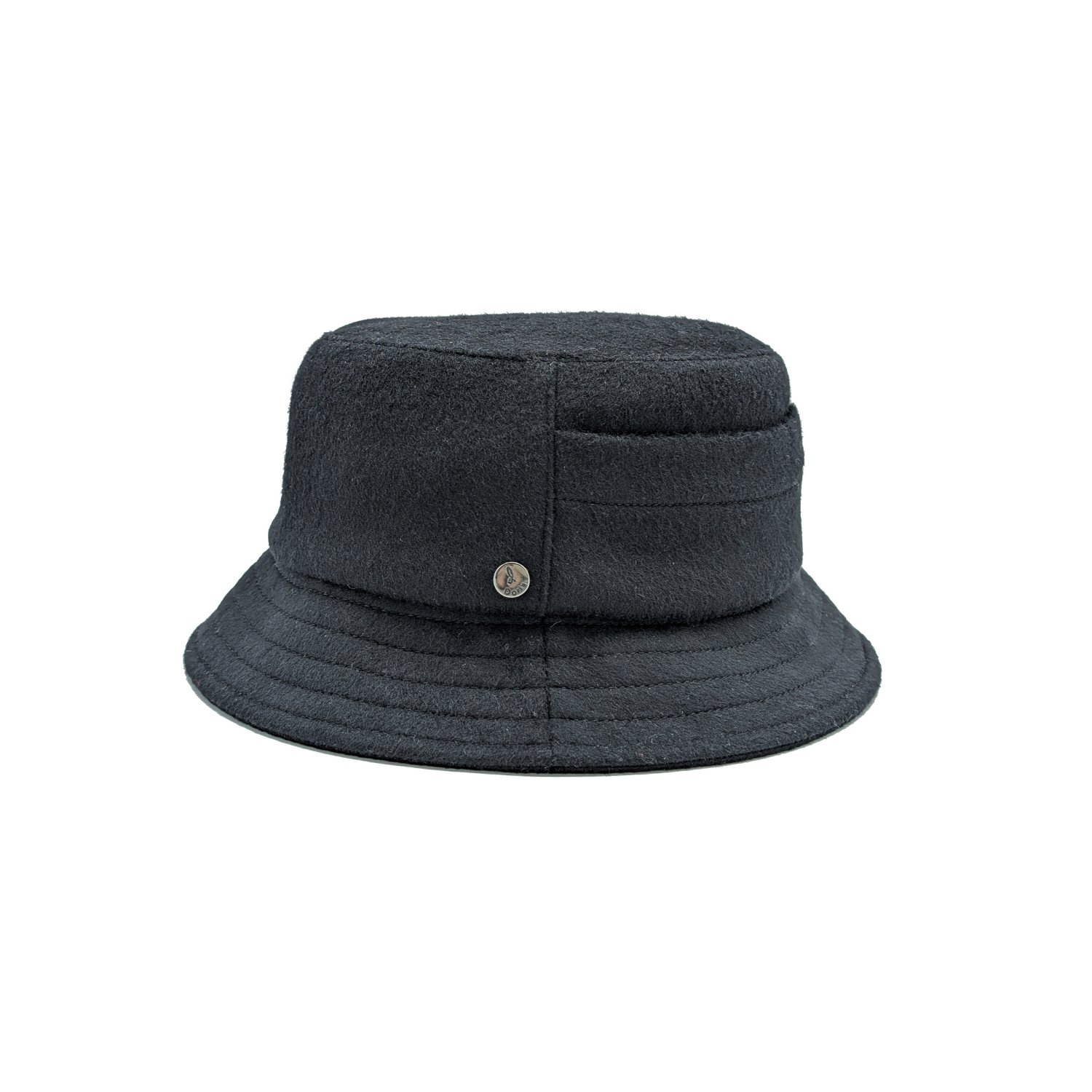 Berretto Bucket in Tessuto di Lana e Cashmere