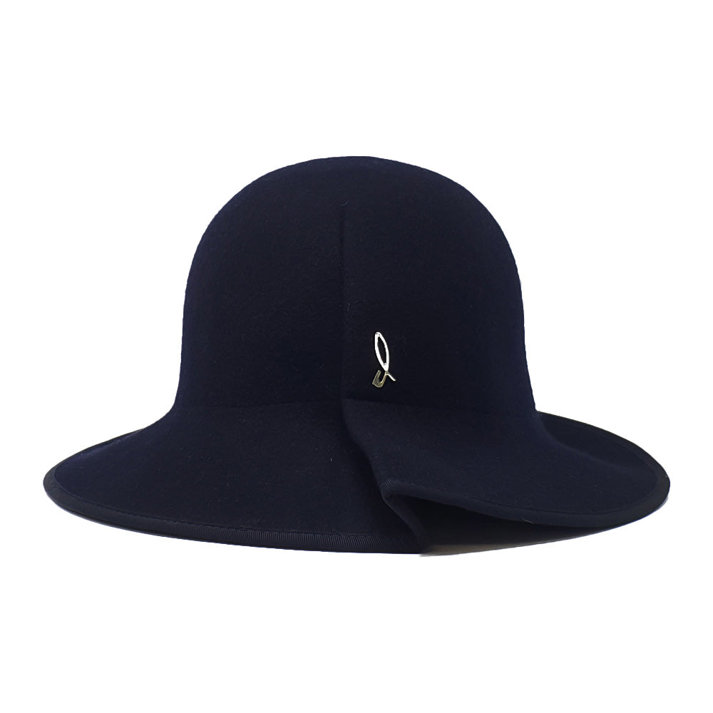 Wool Felt Rolling Cloche Hat