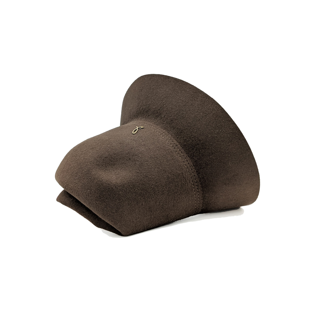 Cappello a Cupola Libera in Feltro di Lapin Rasato