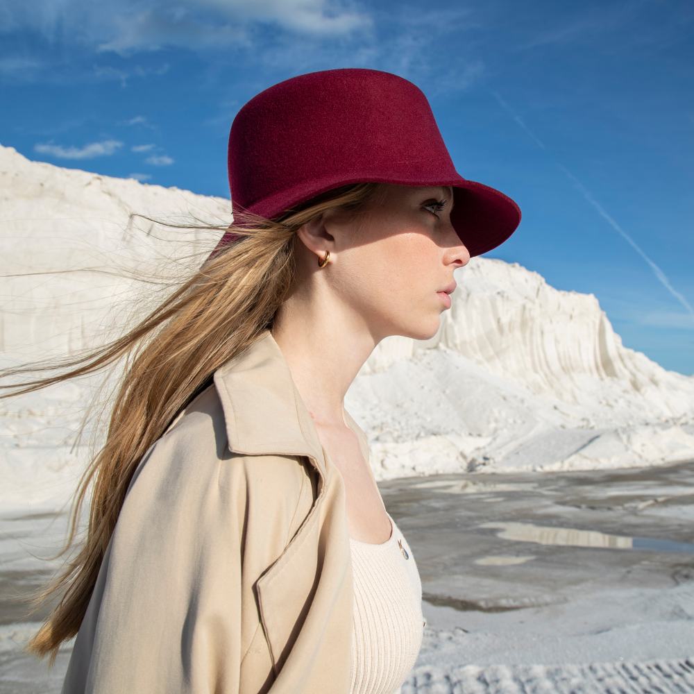 Wool Felt Rolling Cloche