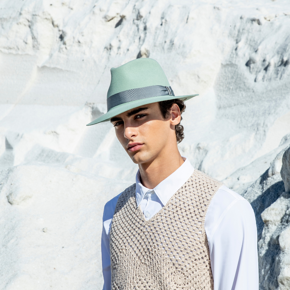 Cappello Drop in Feltro di Lapin Rasato