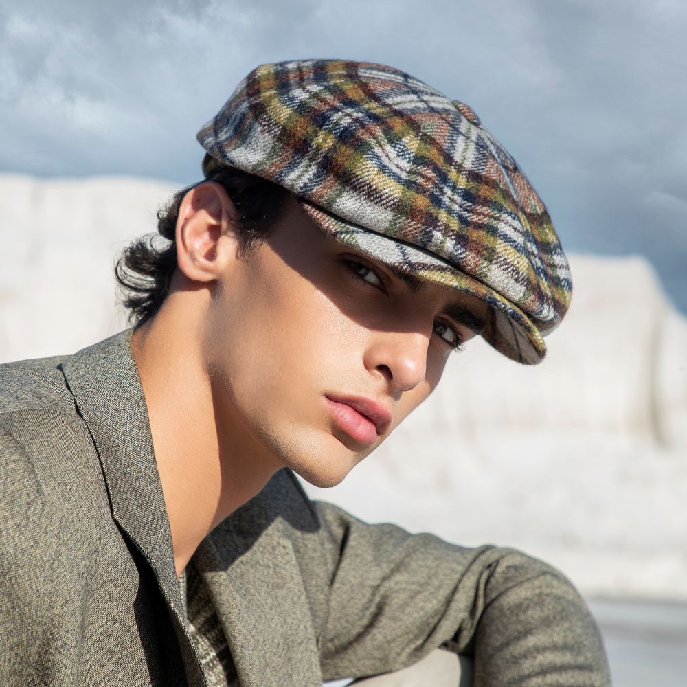 Scotch Patterned Fabric Irish Cap