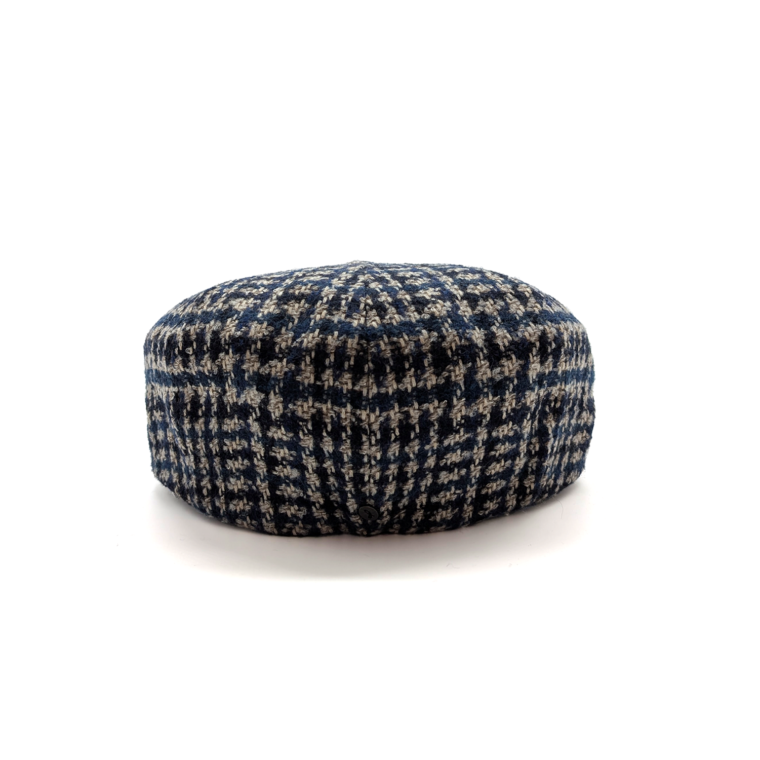 Berretto Irlandese a Spicchi in Tessuto Tweed Pied-de-Poule