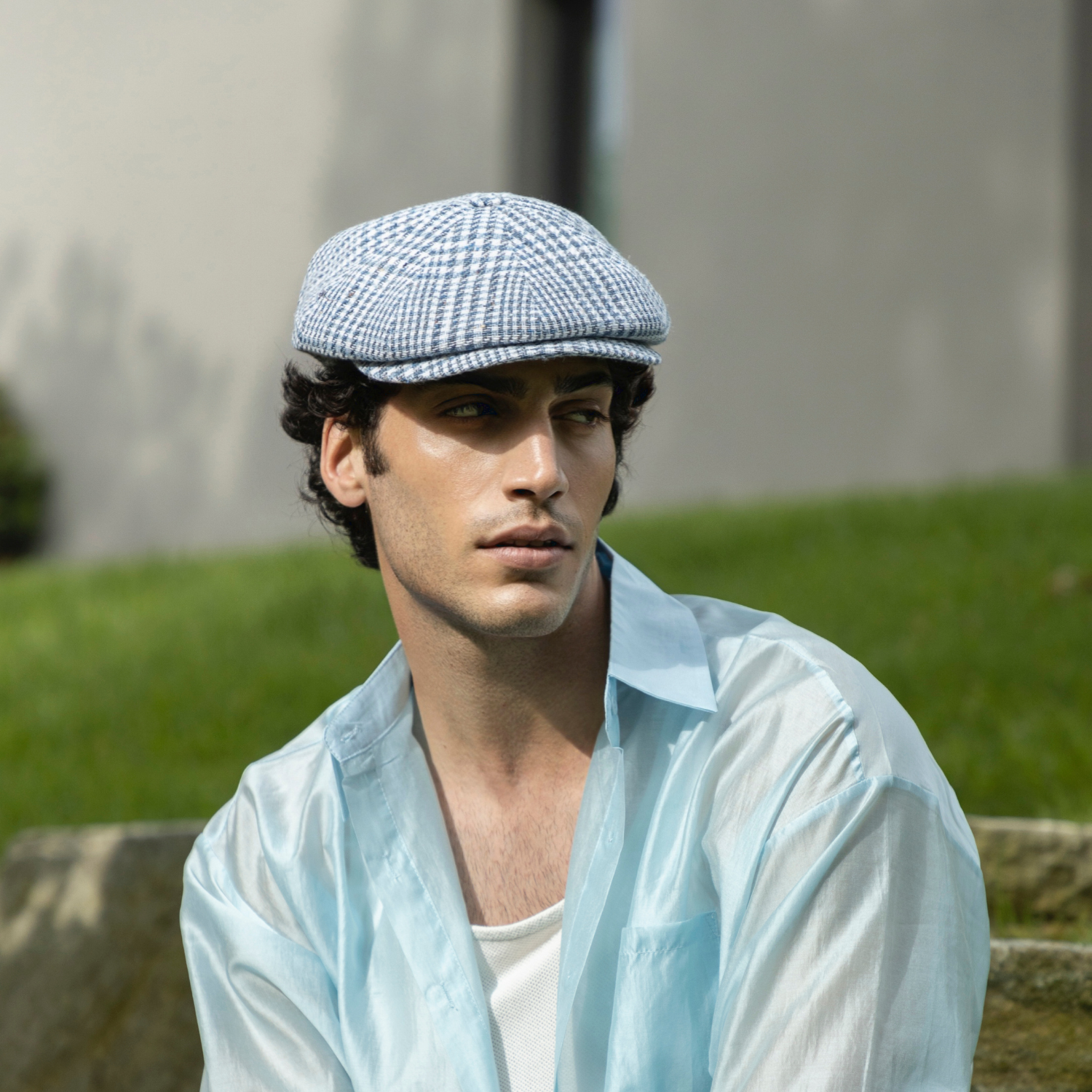 Berretto Irlandese in Tessuto Principe di Galles