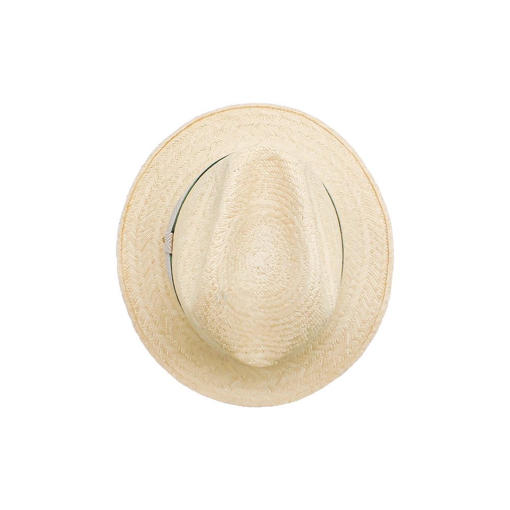 Herringbone Panama Hat with Medium Brim