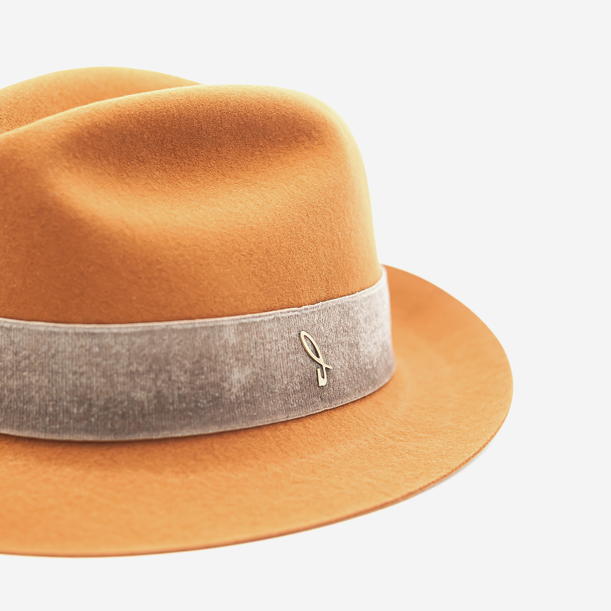 Cappello Fedora in Feltro di Lapin Rasato