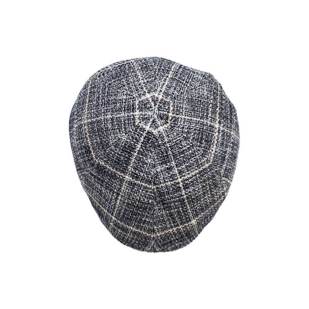 Berretto Duckbill a Spicchi in Tessuto Tweed