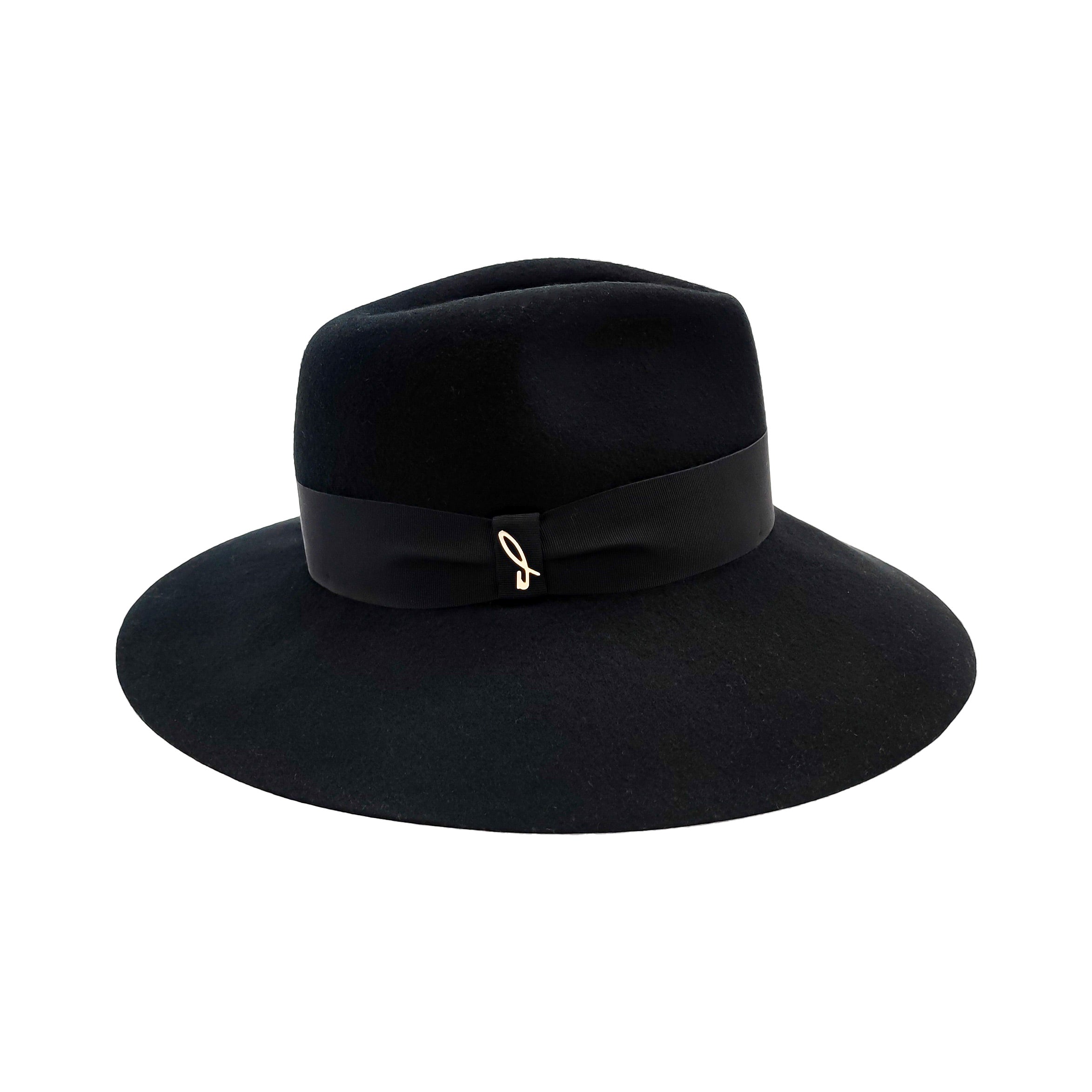 Wool Felt Wide Brim Drop Hat