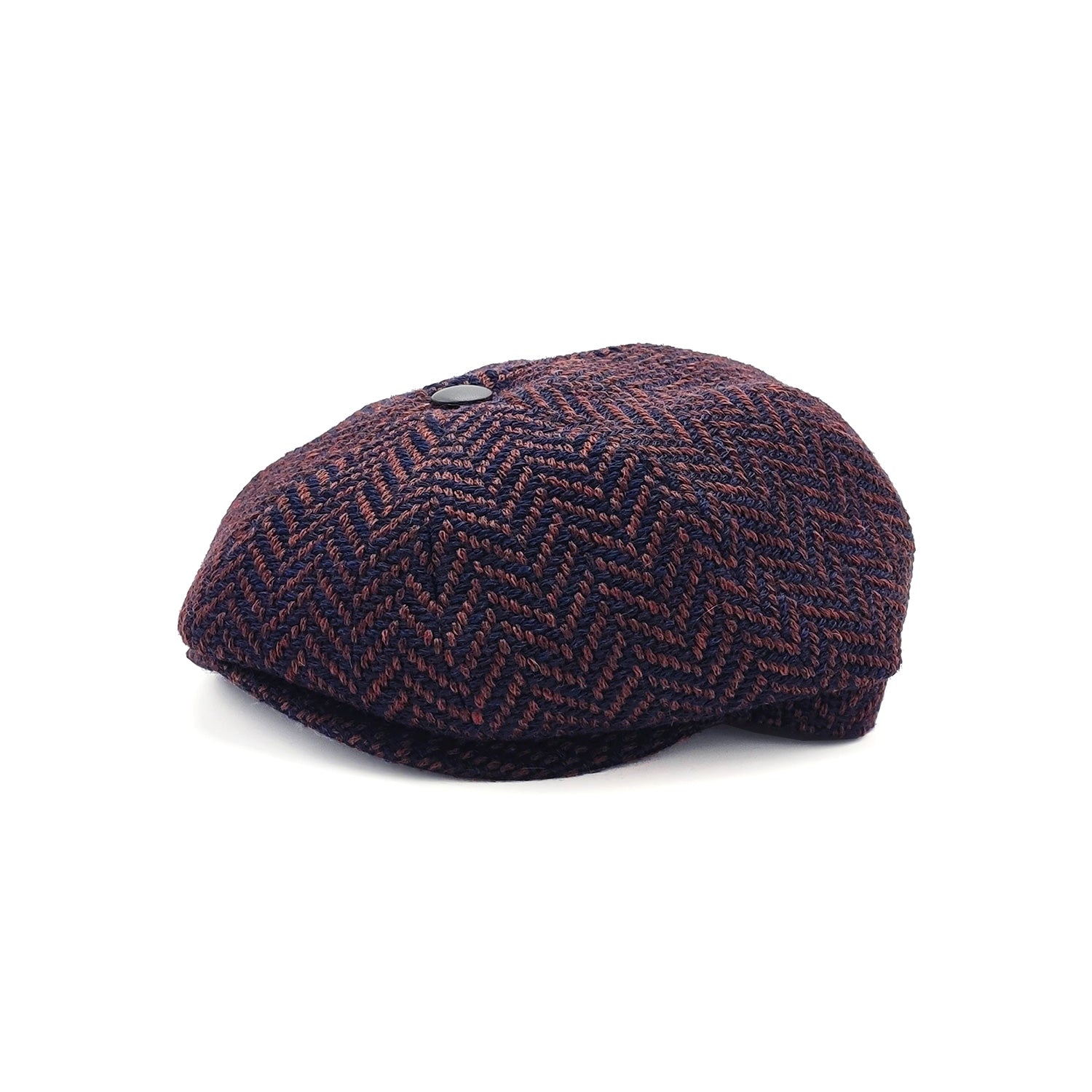 Irish Newsboy Beret in Herringbone Fabric