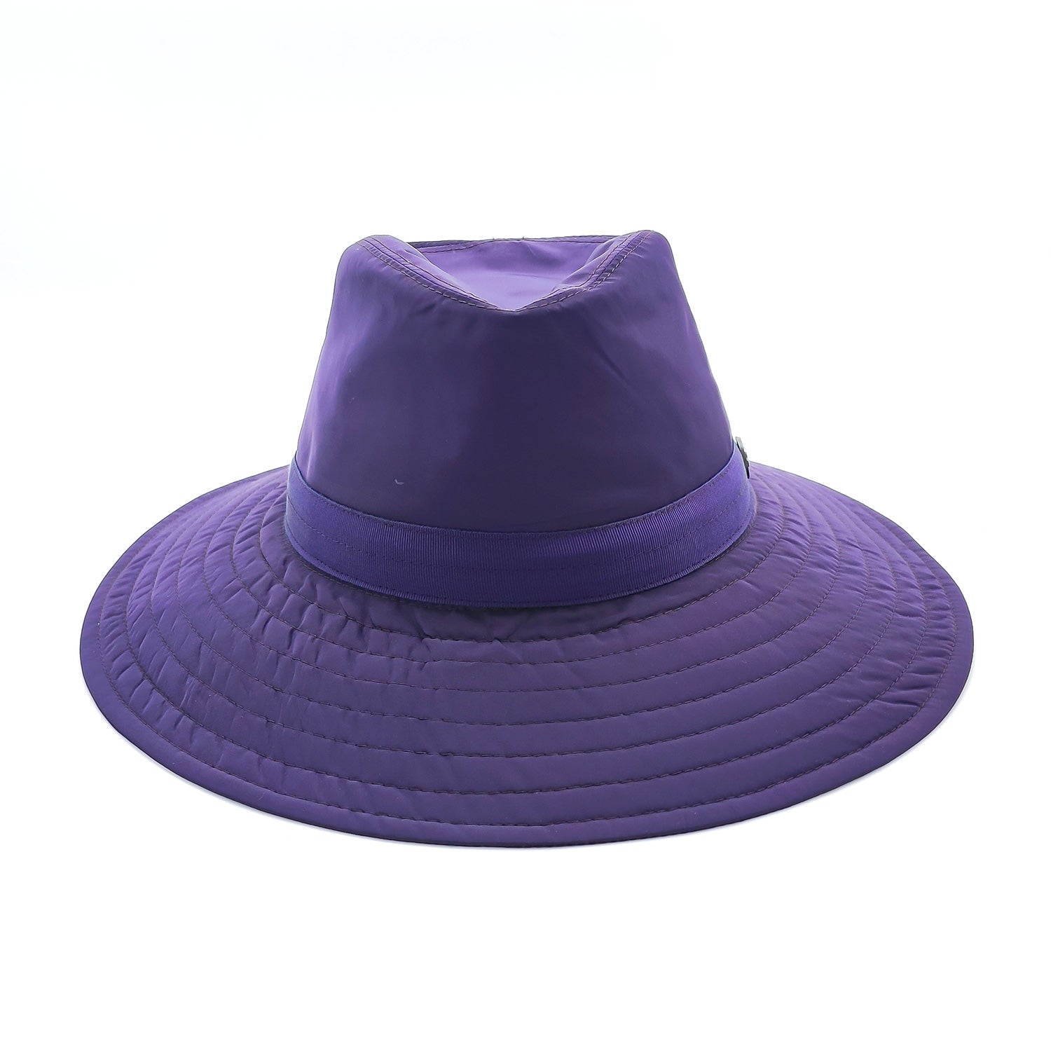 Cappello Drop a Tesa Larga in Tessuto Impermeabile