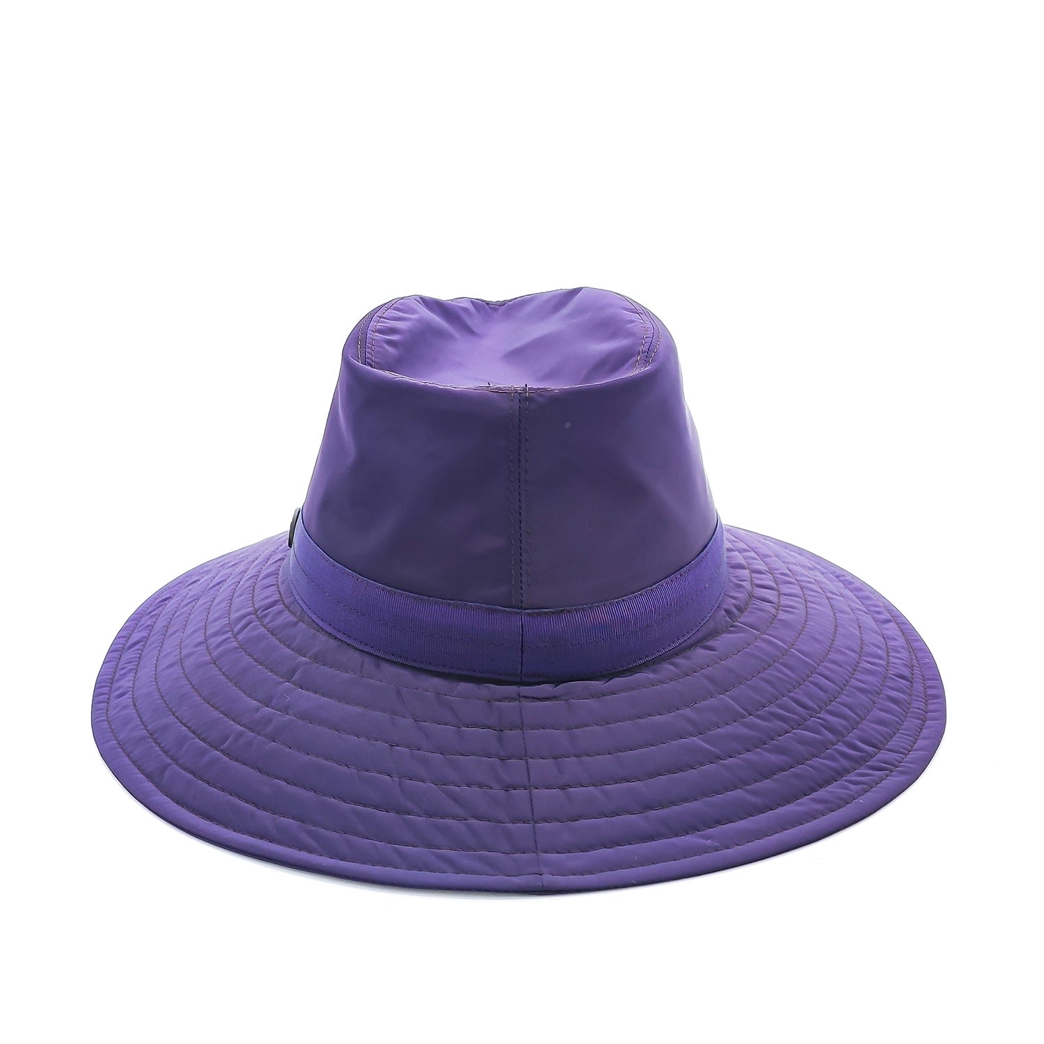 Drop Hat with Wide Brim in Waterproof Fabric