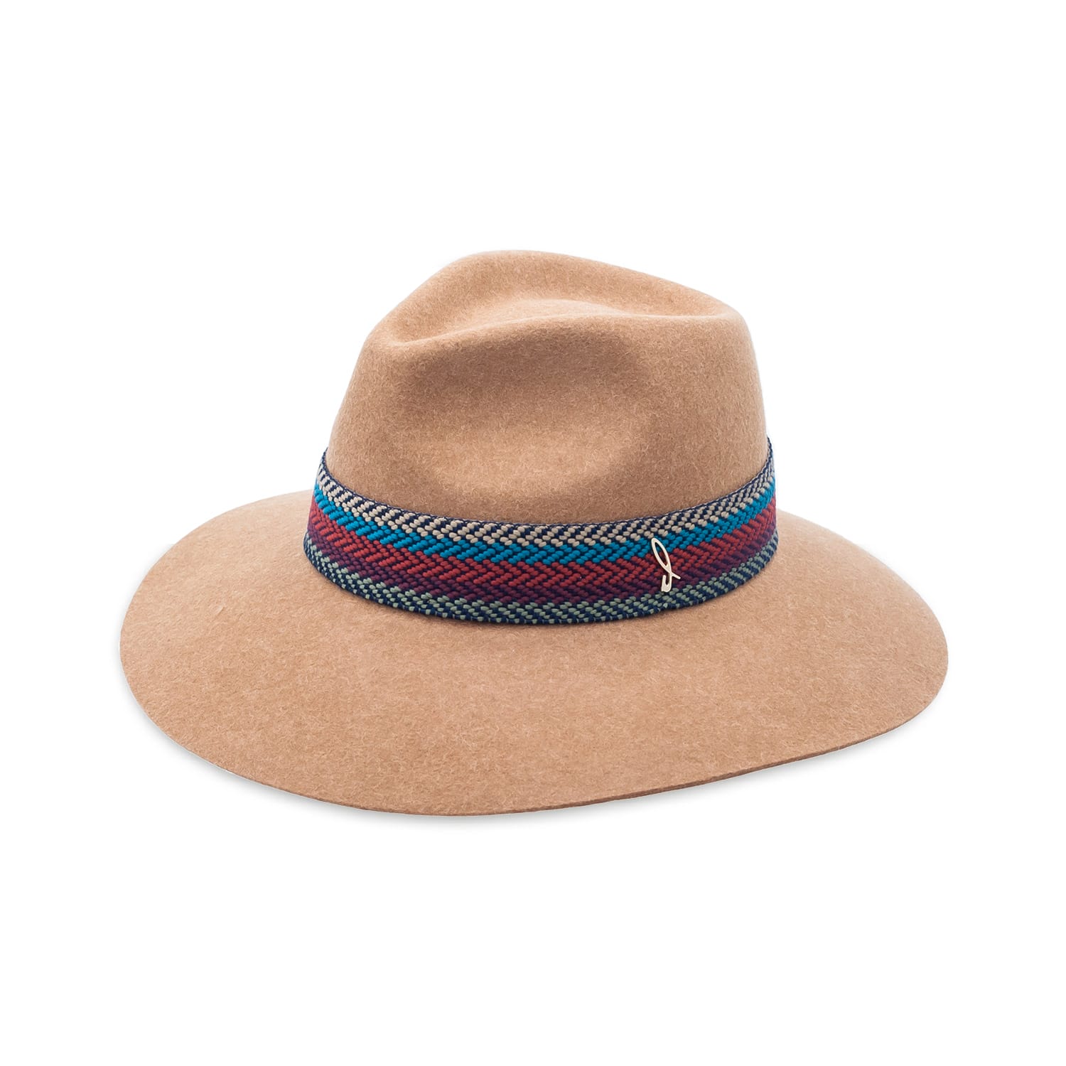 Melange Wool Felt Wide Brim Hat