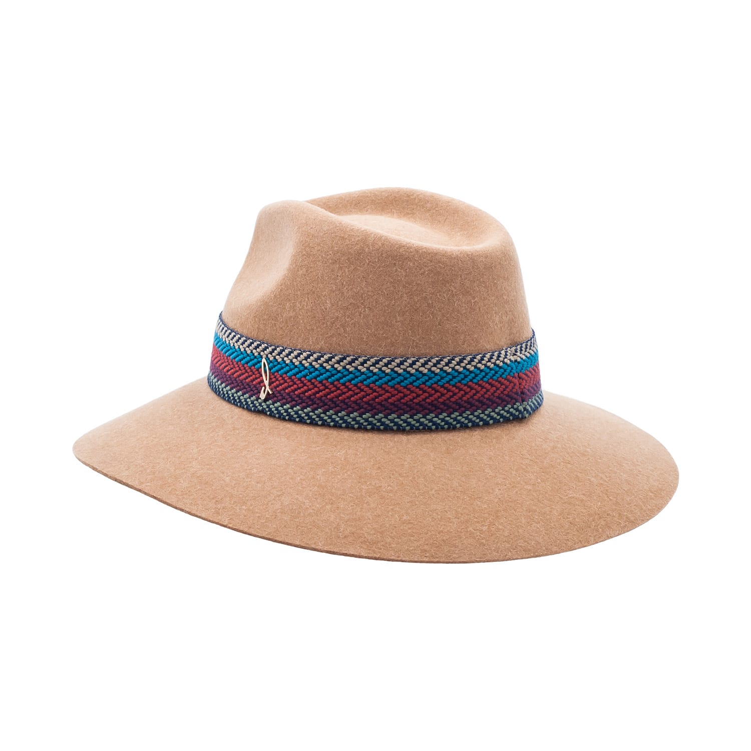 Cappello a Tesa Larga in Feltro di Lana Melange