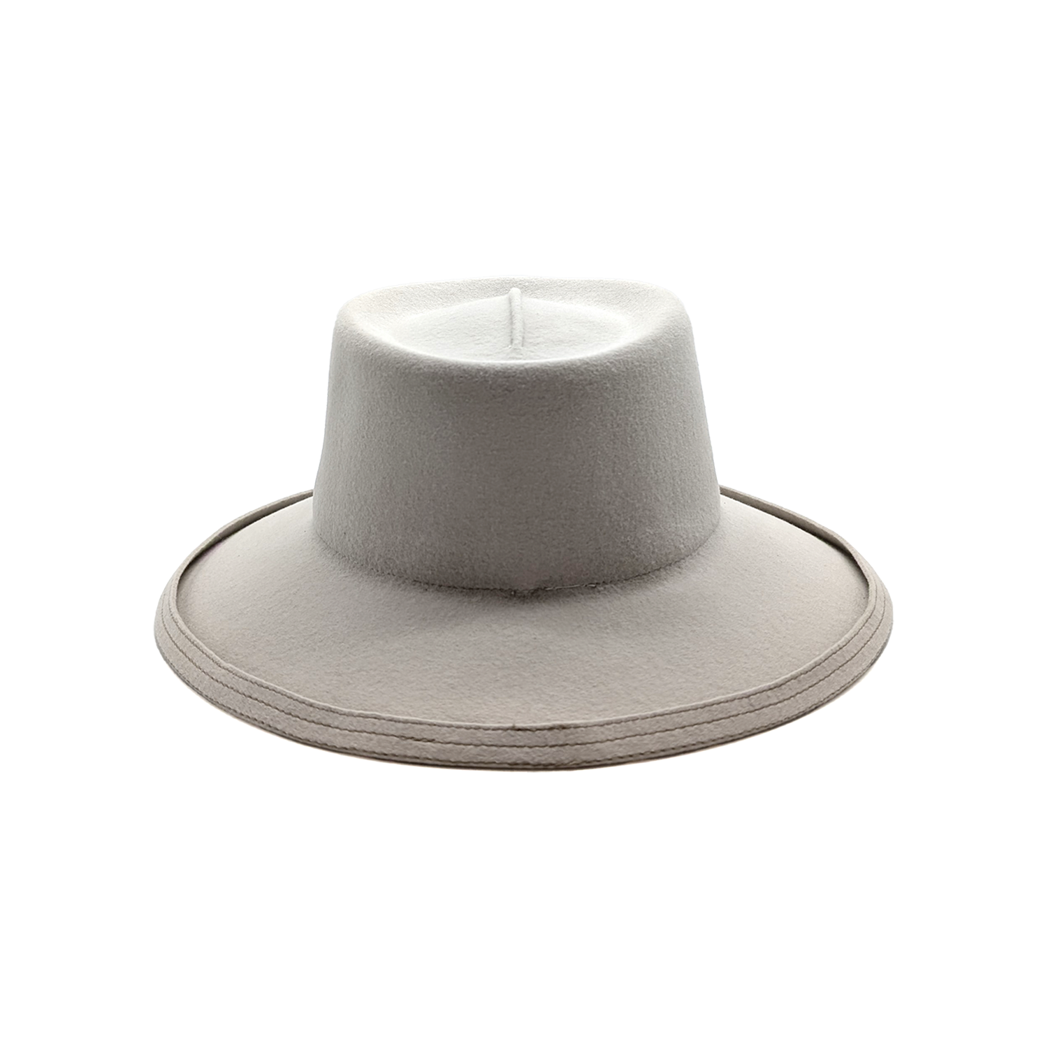 Cappello in Feltro di Lapin Rasato con Cinturino in Pelle