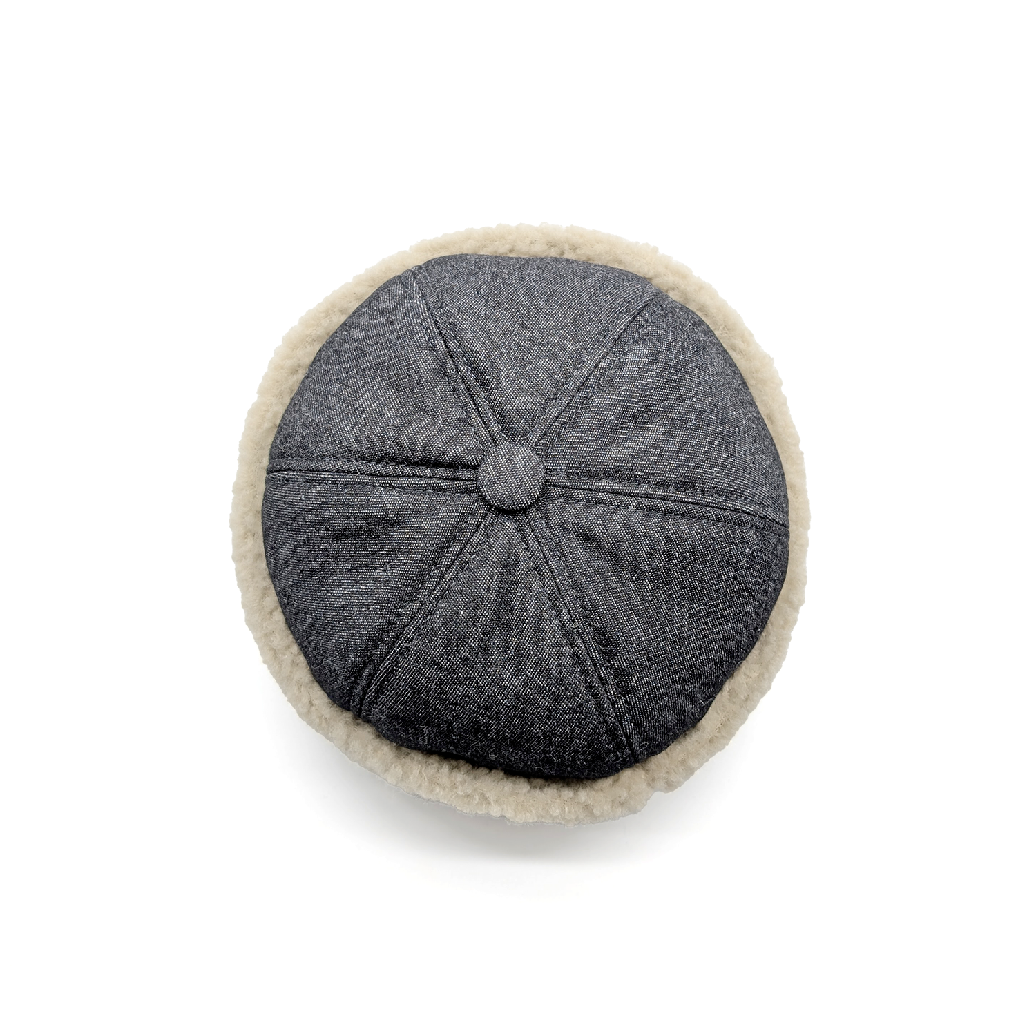 Berretto Teddy in Tessuto Denim