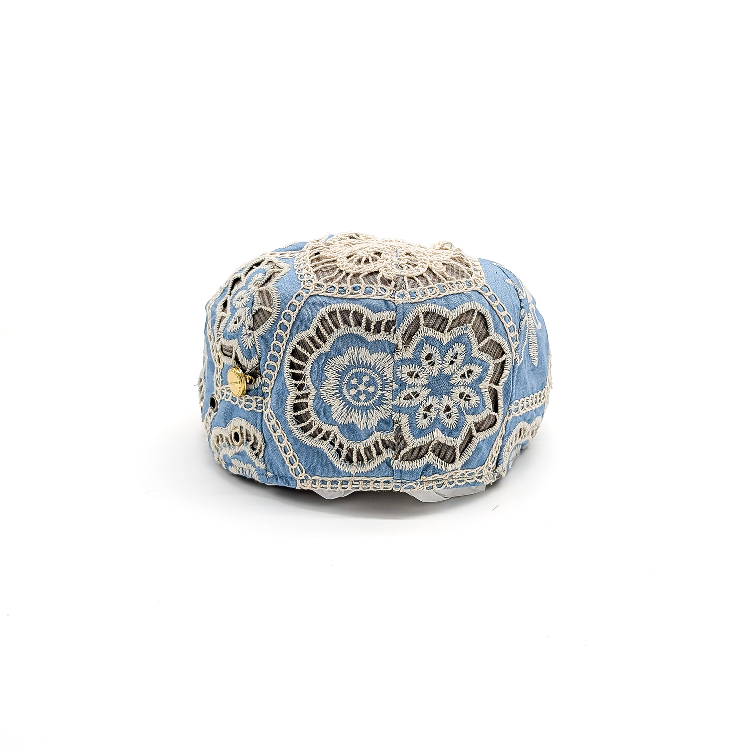 Coppola in Tessuto con Ricamo