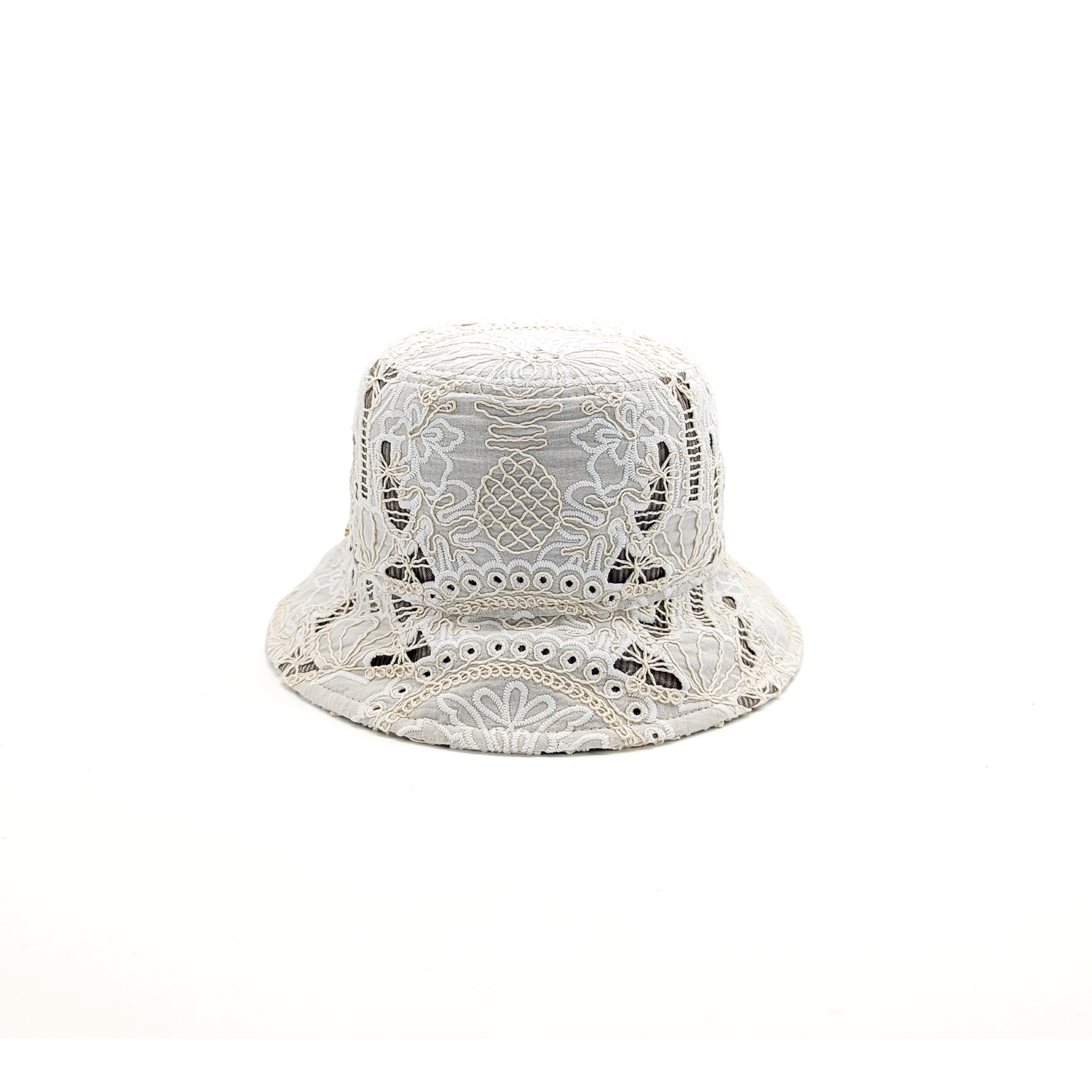 Berretto Bucket in Tessuto con Ricamo