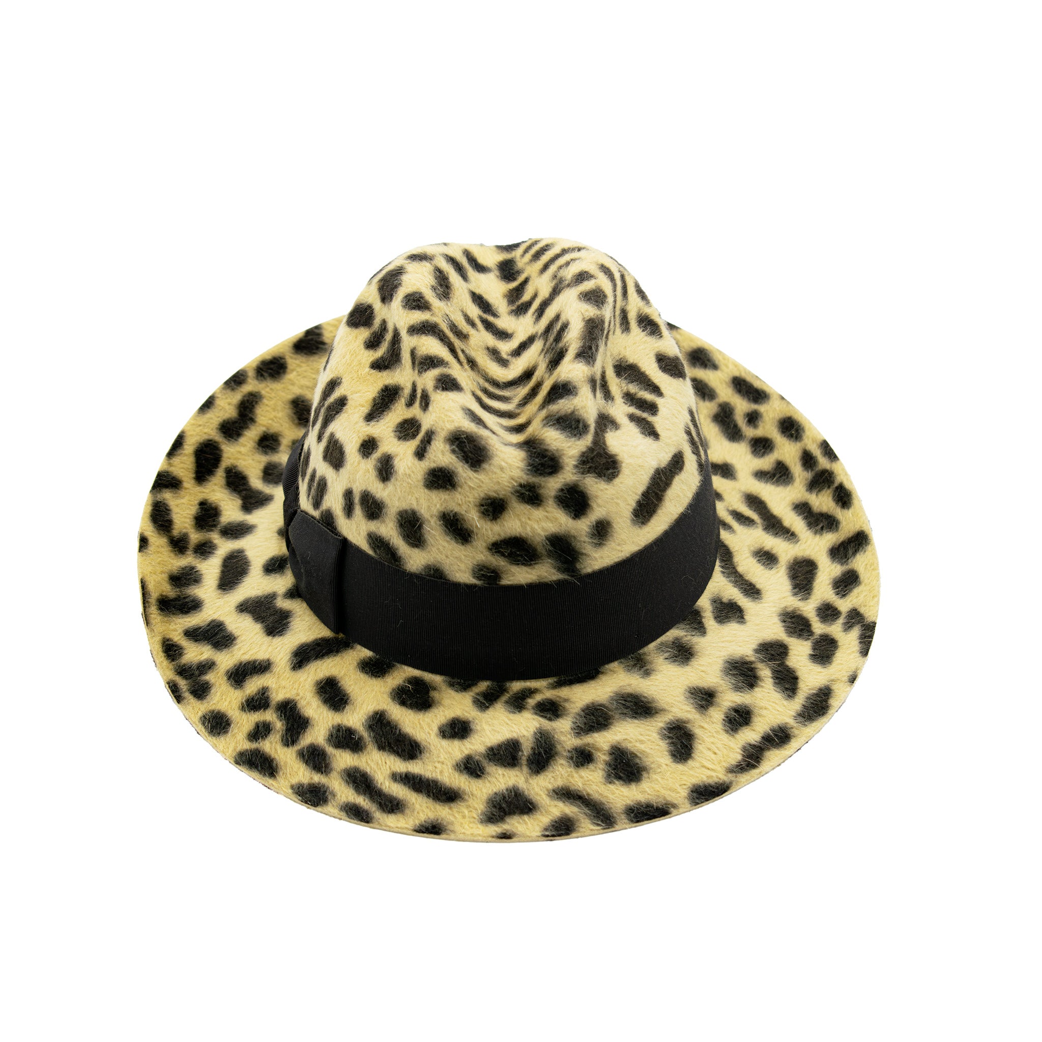 Cappello Fedora in Feltro di Lapin Animalier