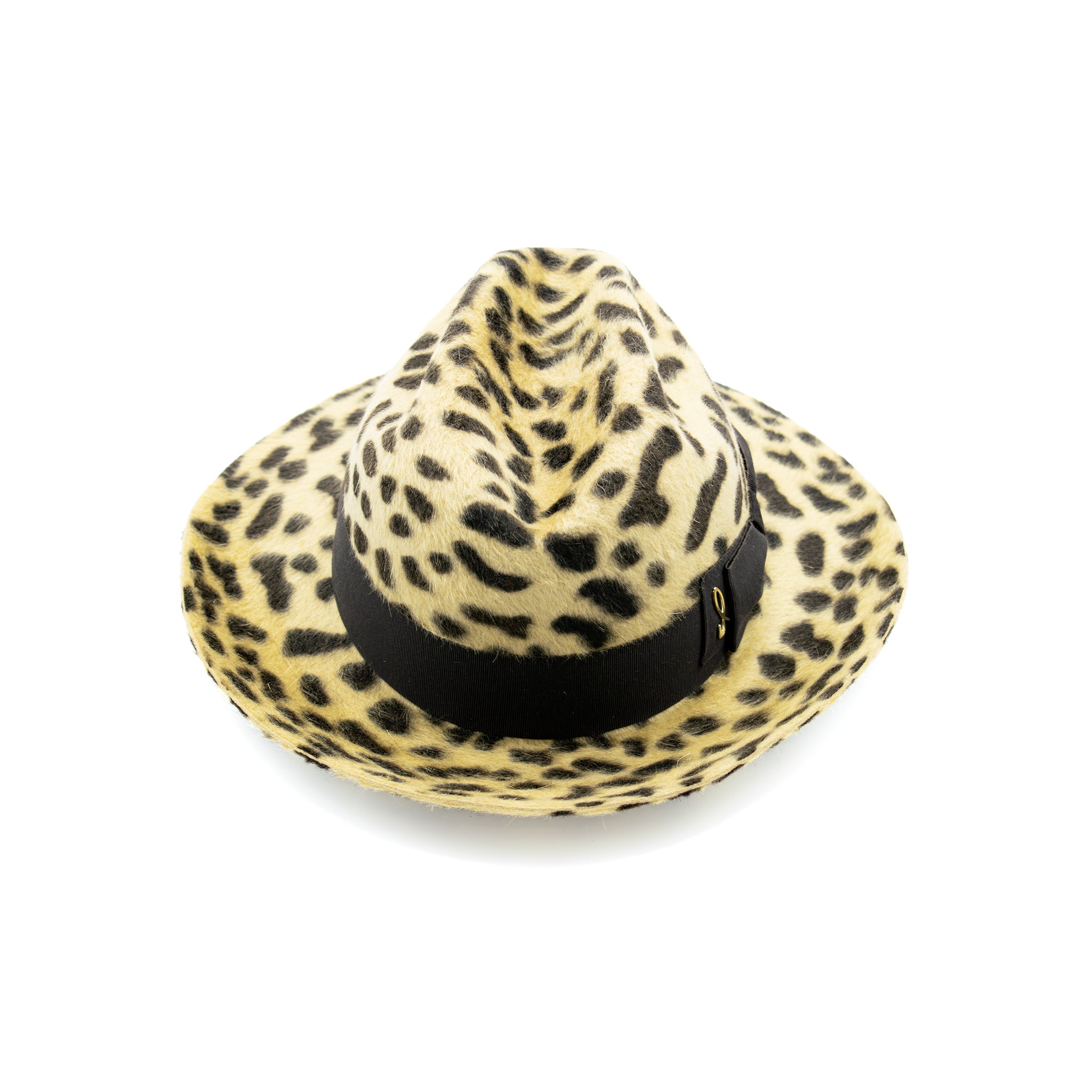 Cappello Fedora in Feltro di Lapin Animalier