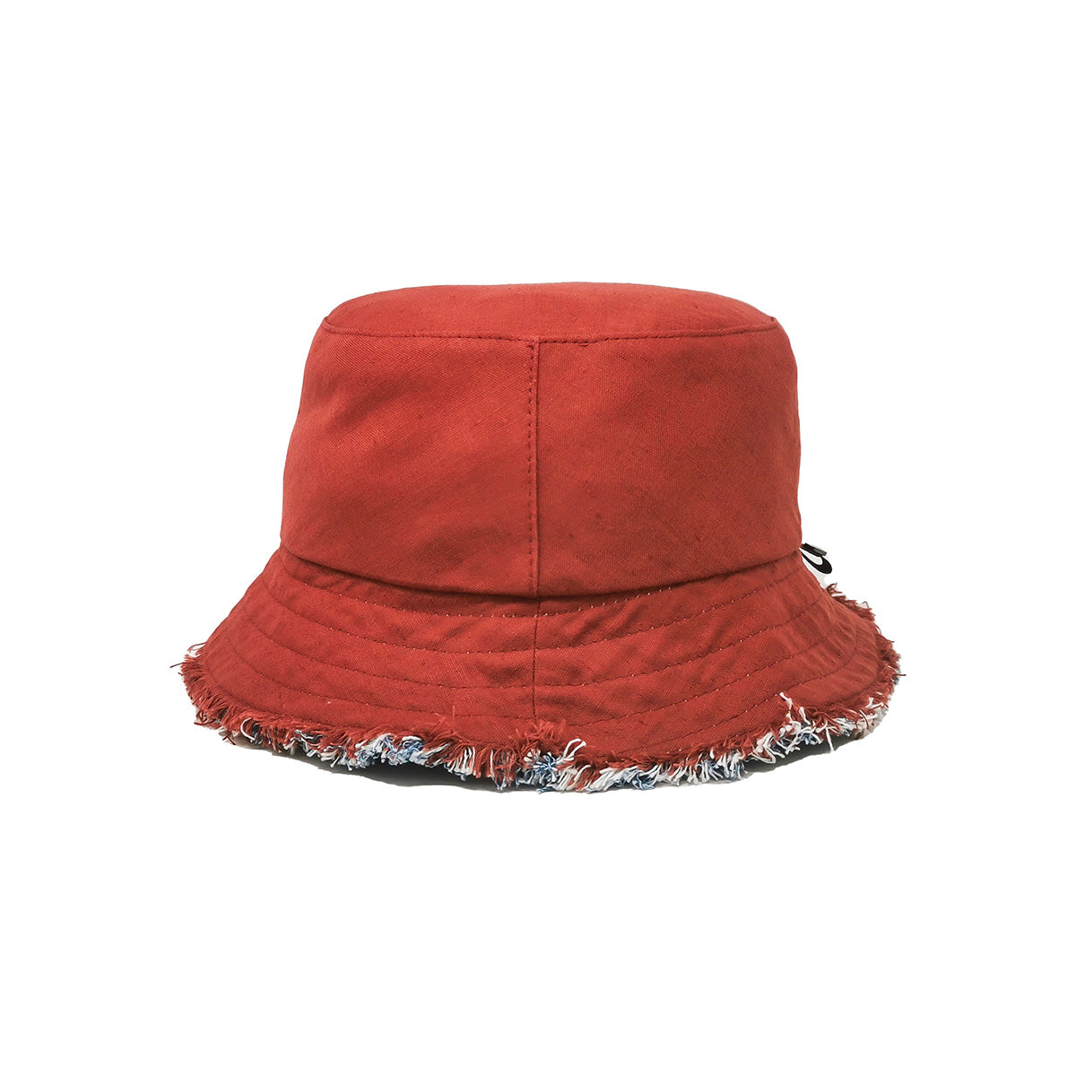 Denim Fringed Reversible Bucket Denim Hat