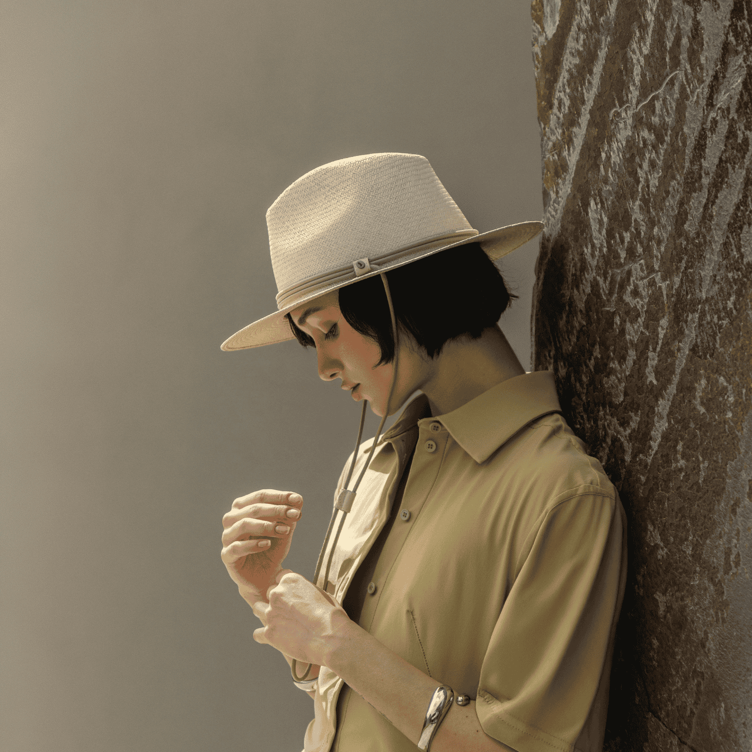 Cappello Drop a Tesa Piatta in Panama Brisa