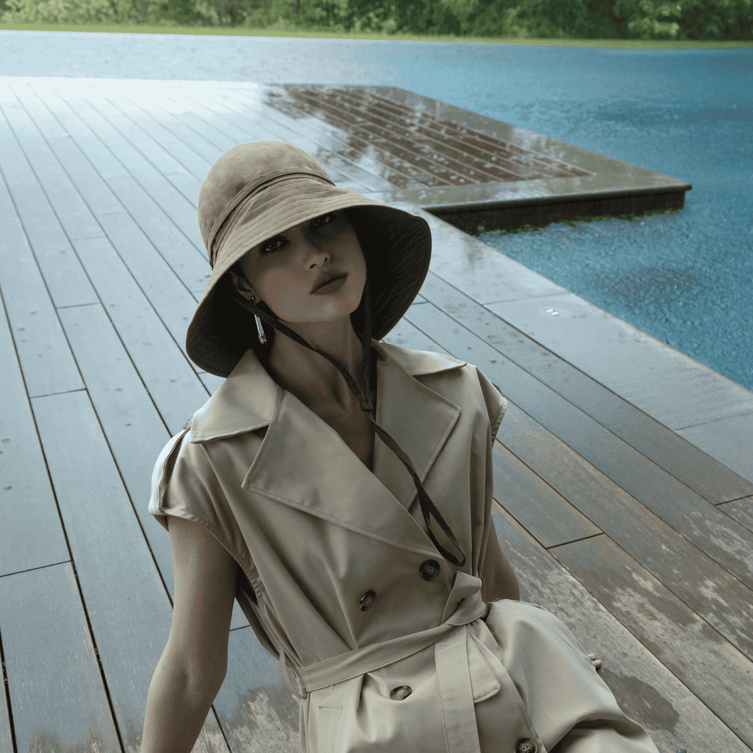 Northwest Hat in Safari Rainproof Fabric