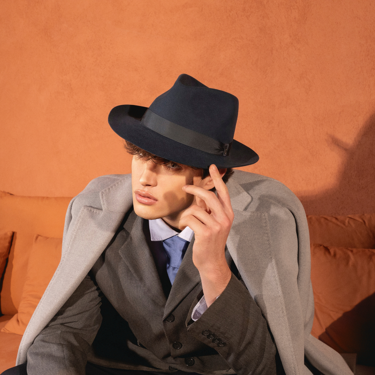 Cappello Drop in Feltro di Lapin Rasato