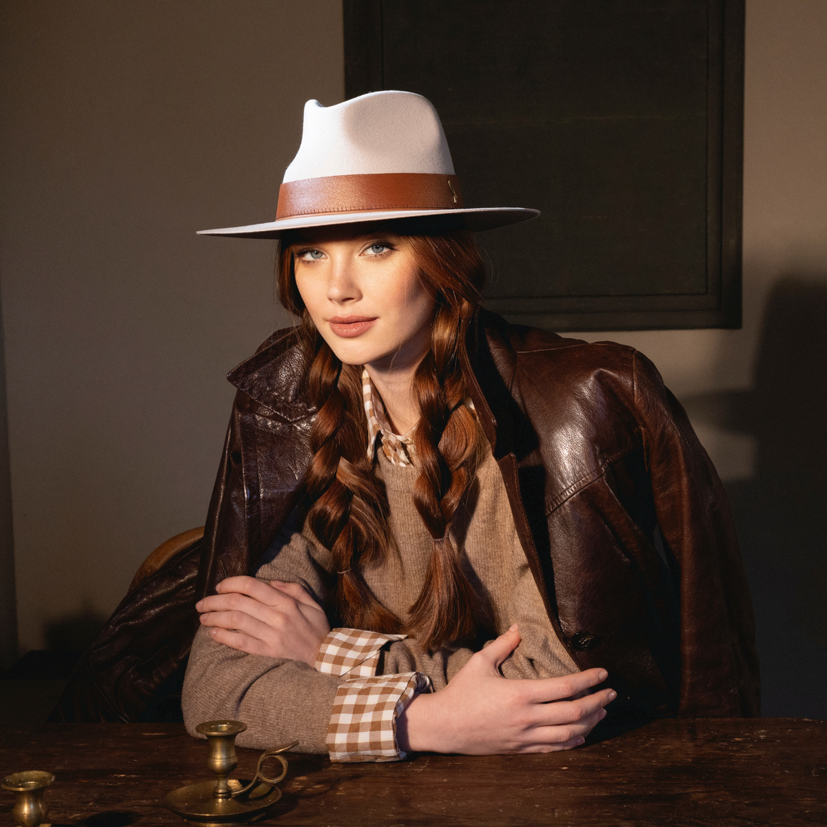 Cappello Western Drop in Feltro di Lapin Rasato