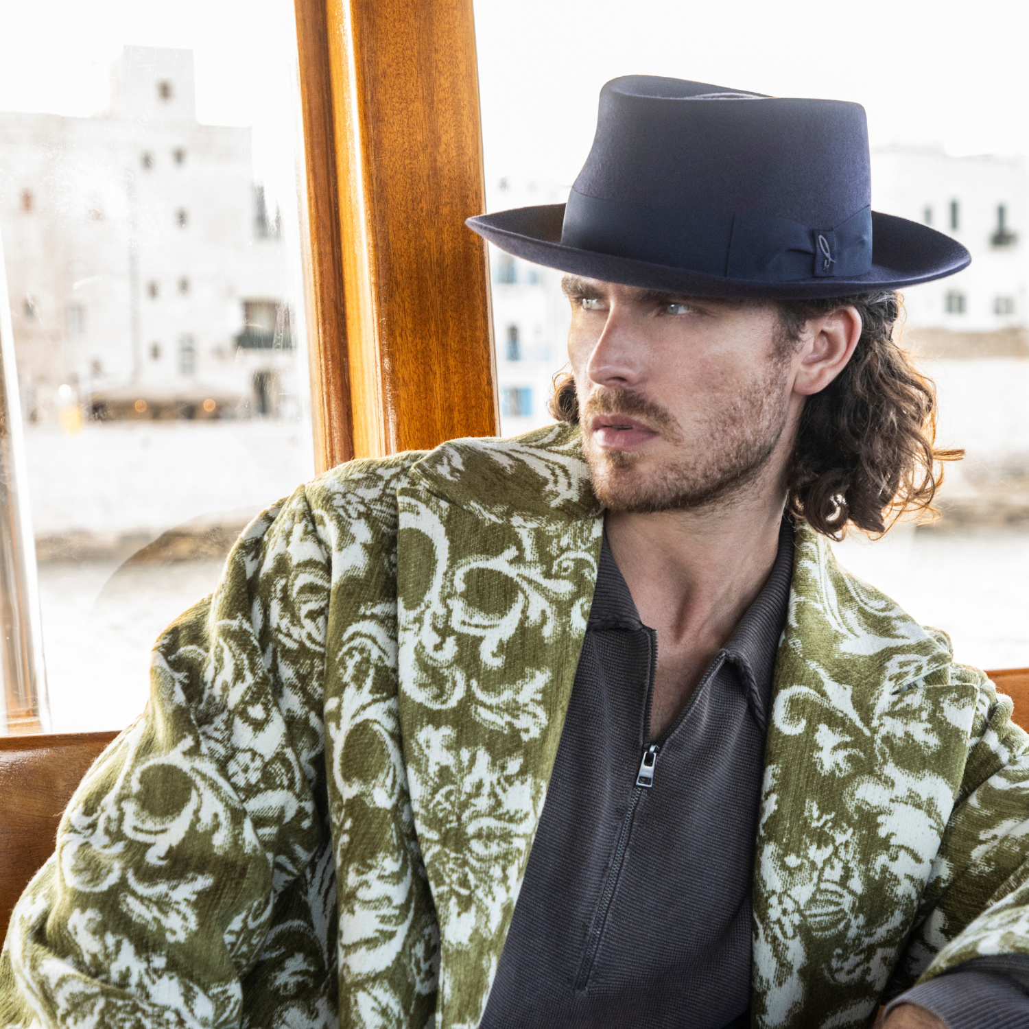 Cappello Telescope in Feltro di Lapin Rasato