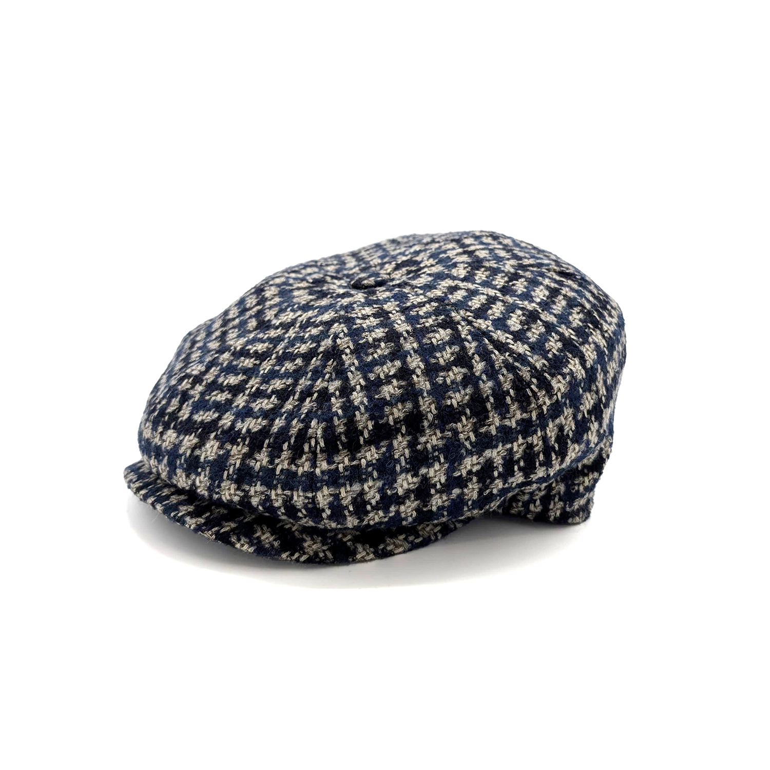 Irish Houndstooth Tweed Fabric Houndstooth Beret