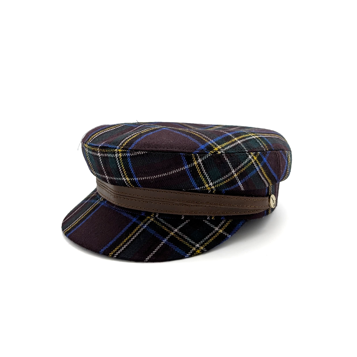 Tartan Fabric Sailor Cap