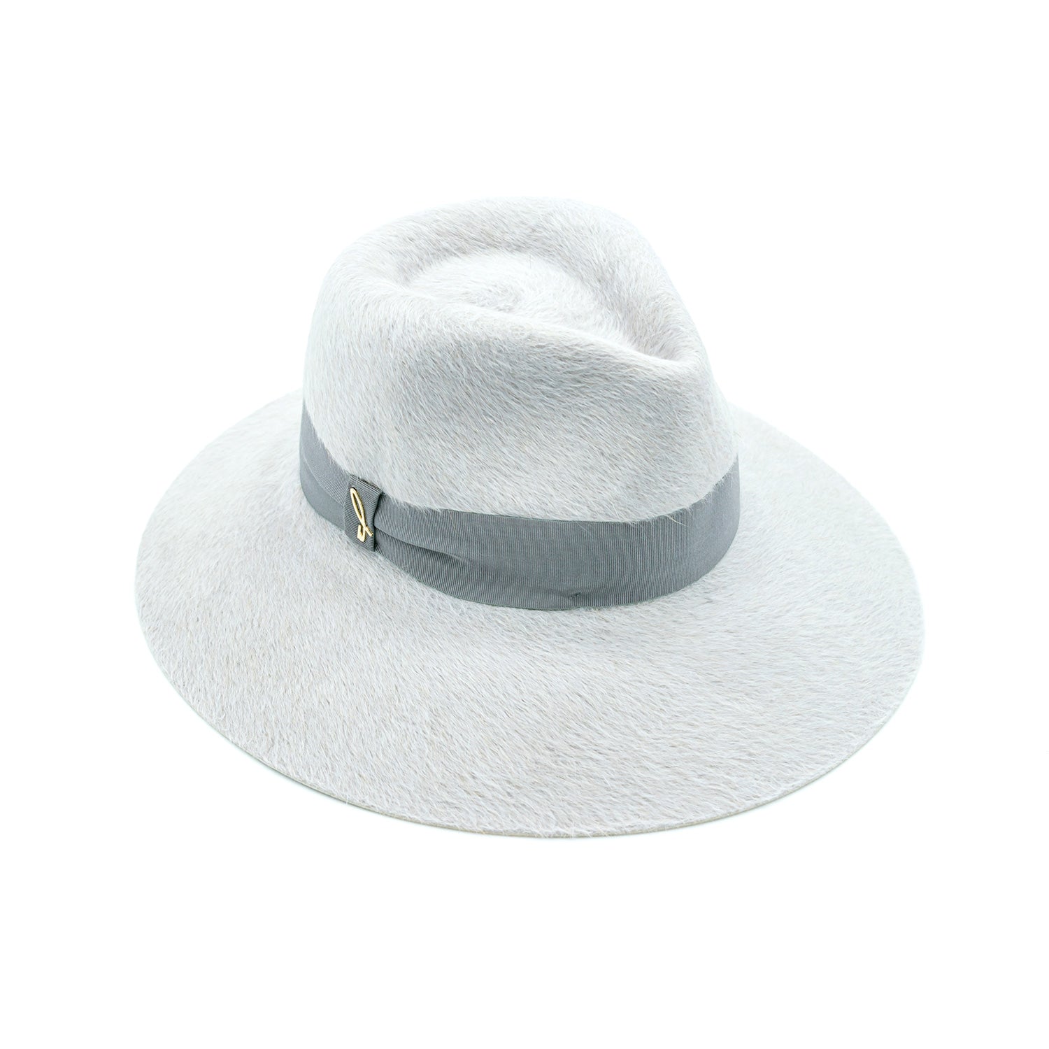 Cappello a Tesa Larga in Feltro di Lapin Melousine