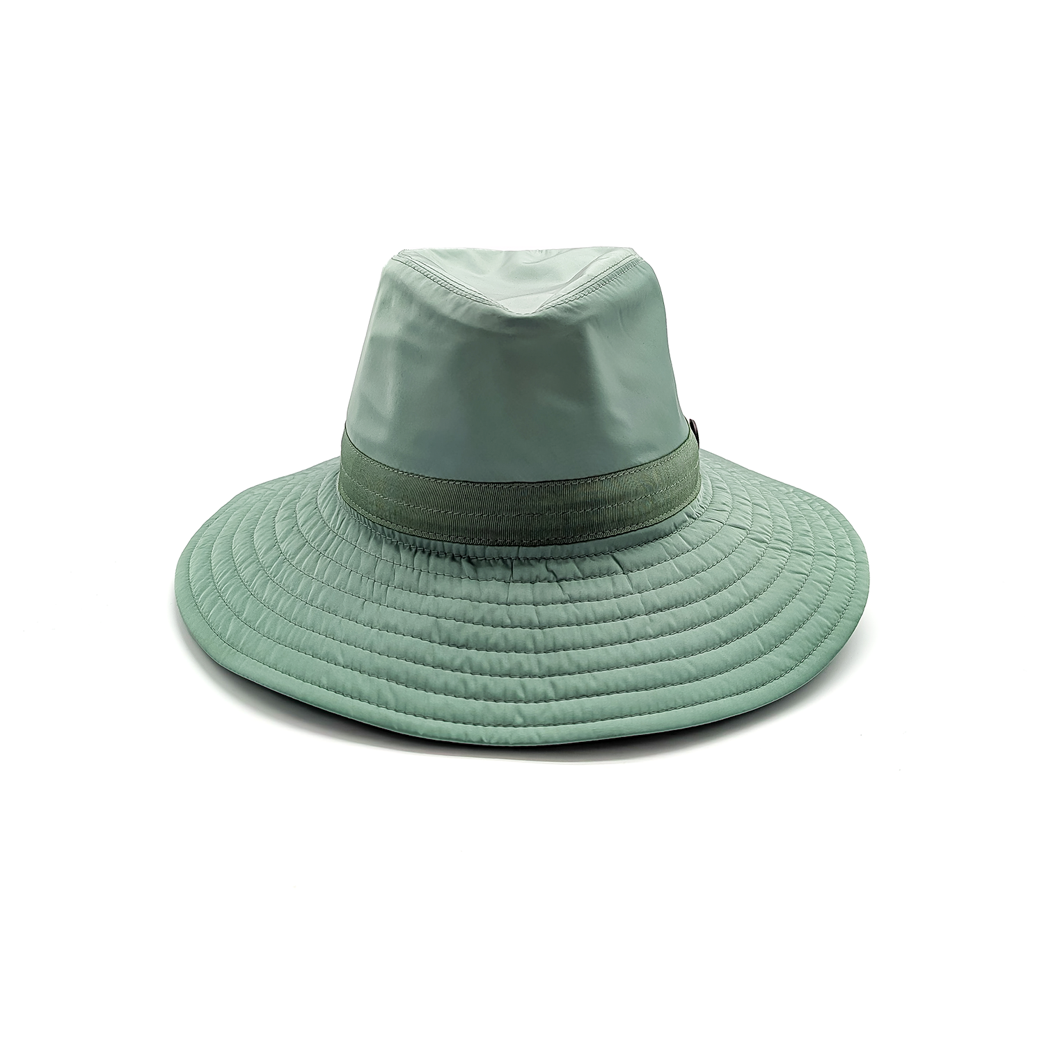 Cappello Drop a Tesa Larga in Tessuto Impermeabile