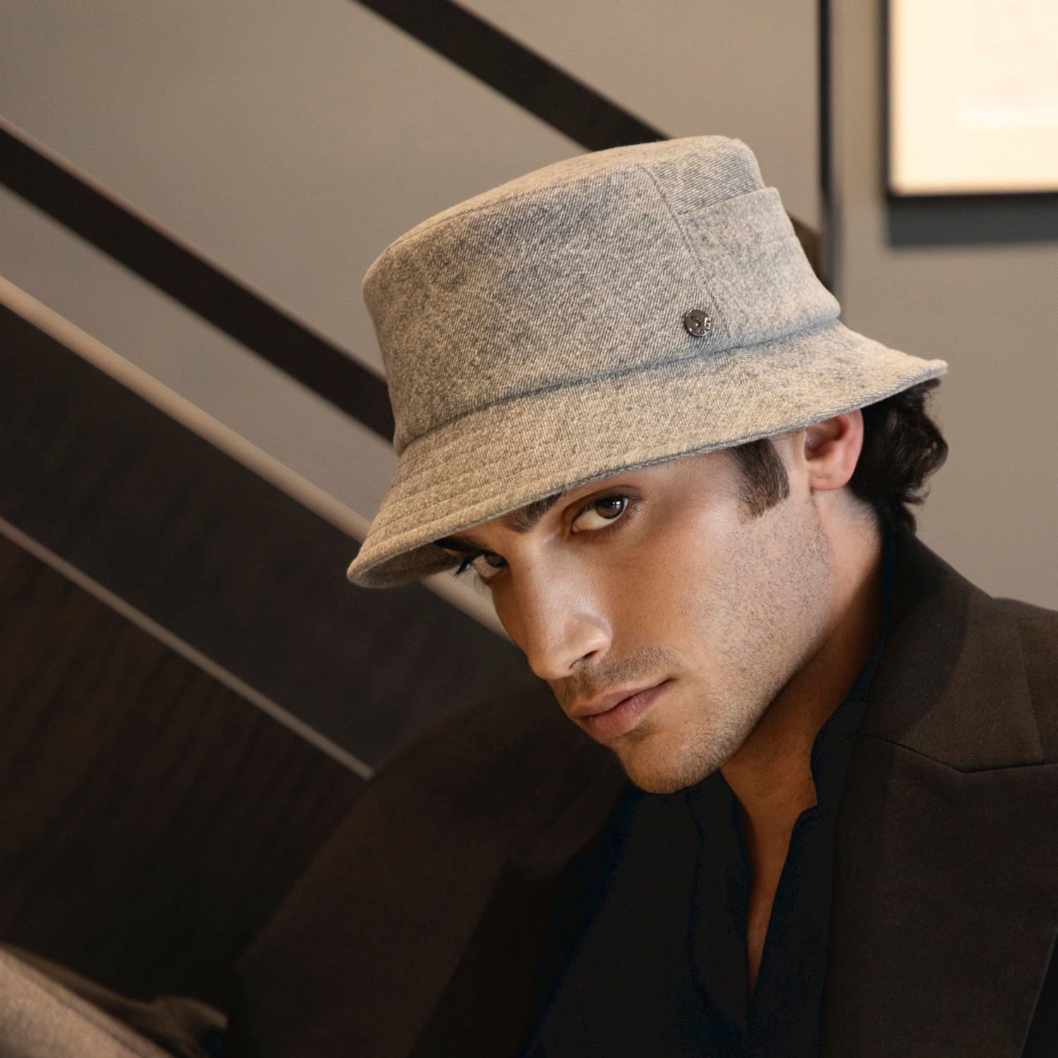 Cappello Bucket in Tessuto Denim