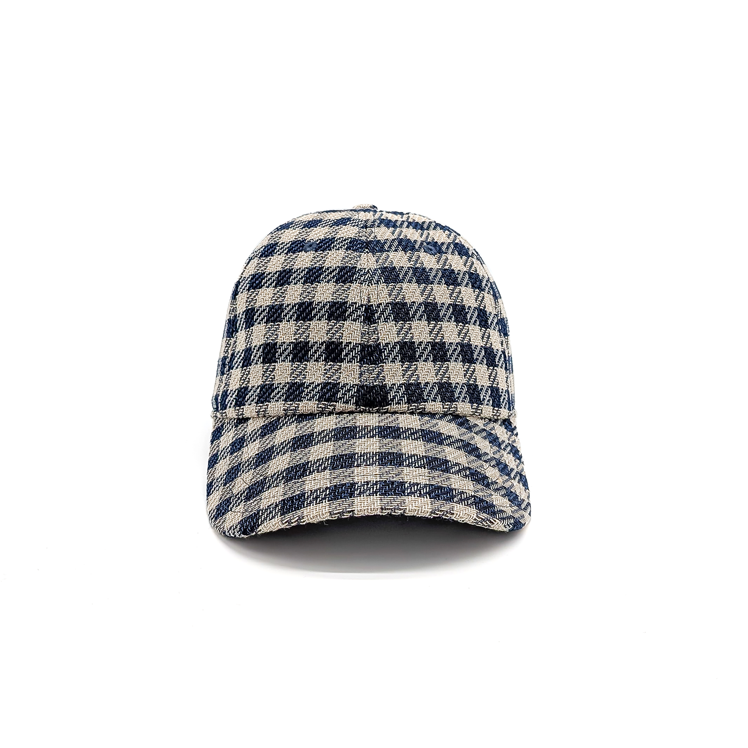 Berretto da Baseball in Tessuto Tweed Check