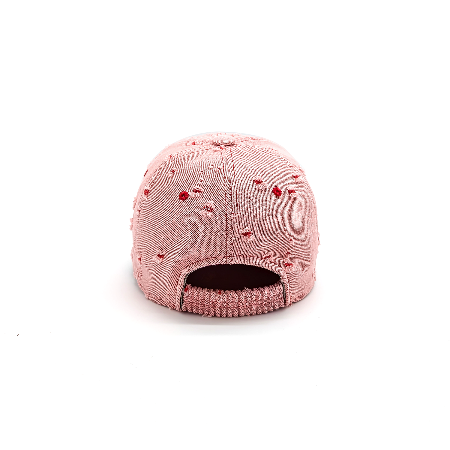 Berretto da Baseball in Tessuto Denim Holes