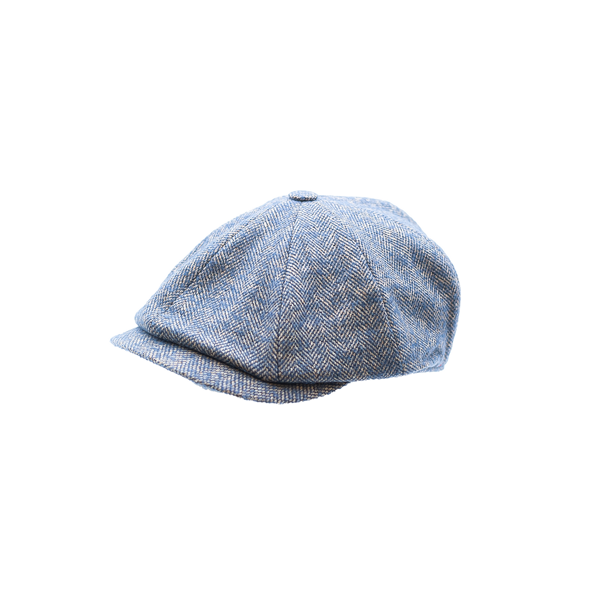 Berretto a Spicchi in Tessuto Tweed