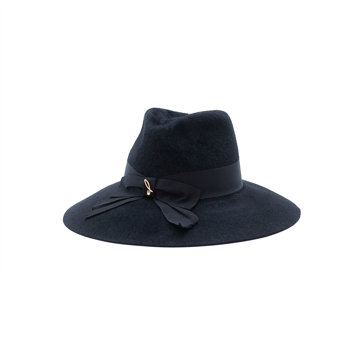 Cappello a Tesa Larga in Feltro di Lapin Velour