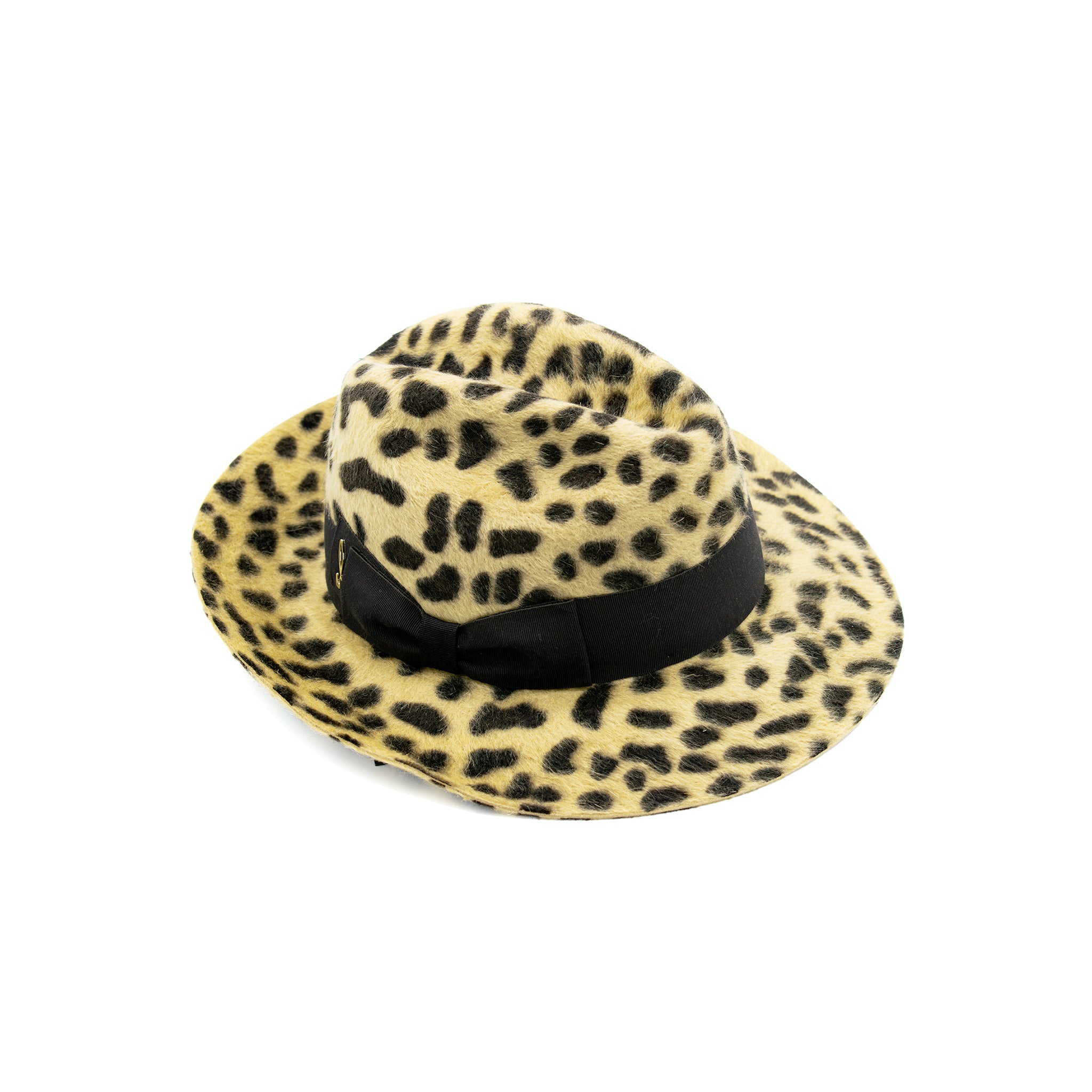 Cappello Fedora in Feltro di Lapin Animalier
