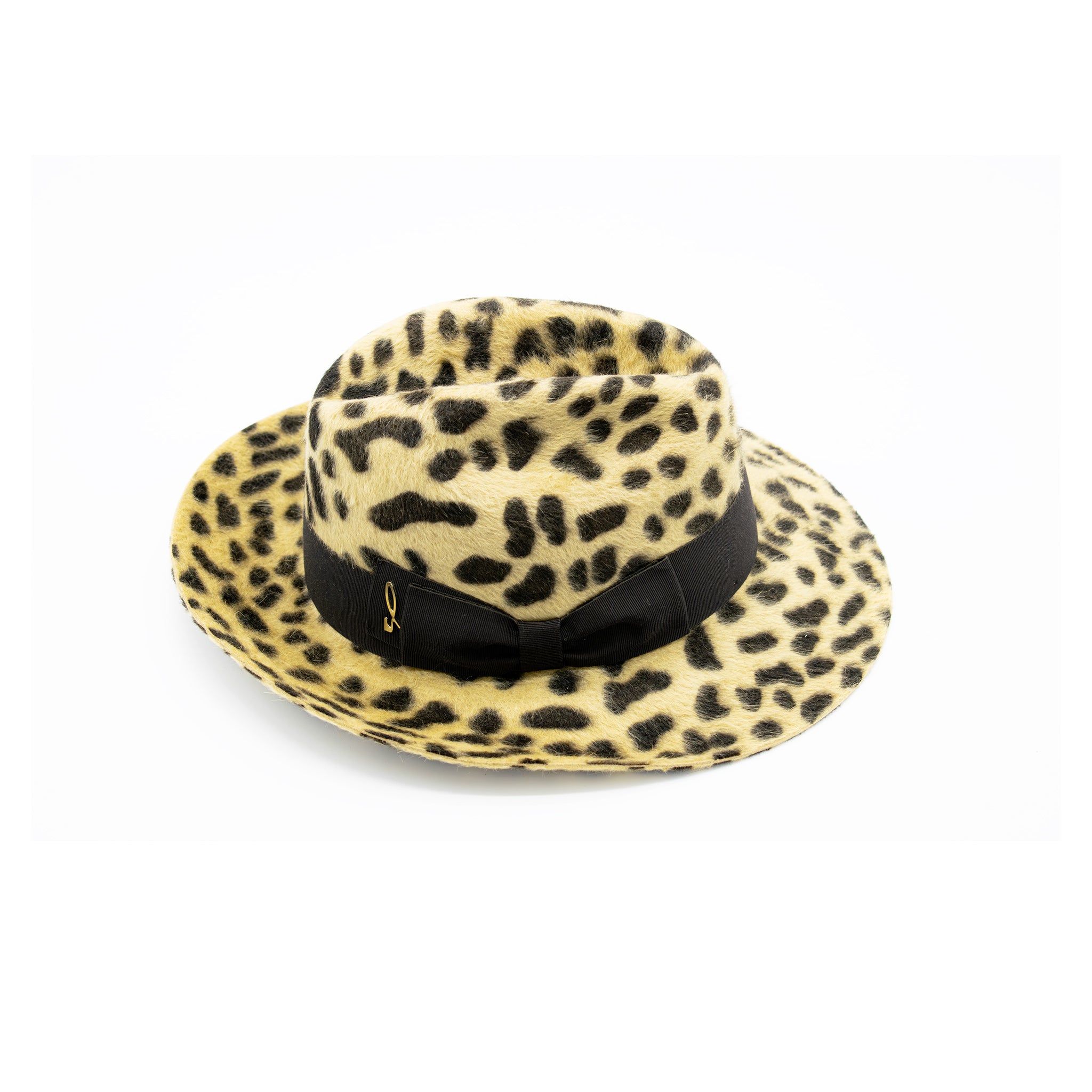 Cappello Fedora in Feltro di Lapin Animalier