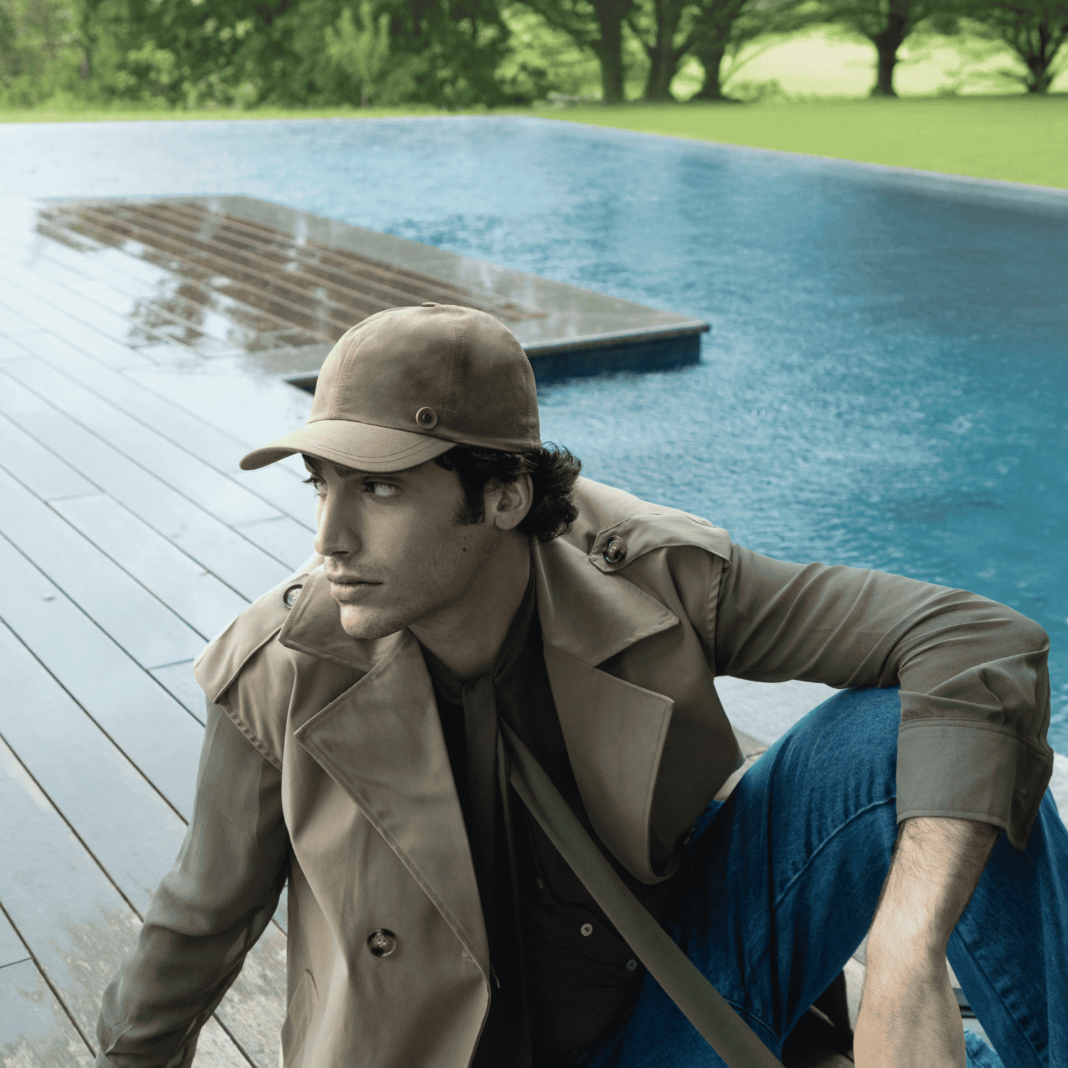 Berretto da Baseball in Tessuto Safari Antigoccia