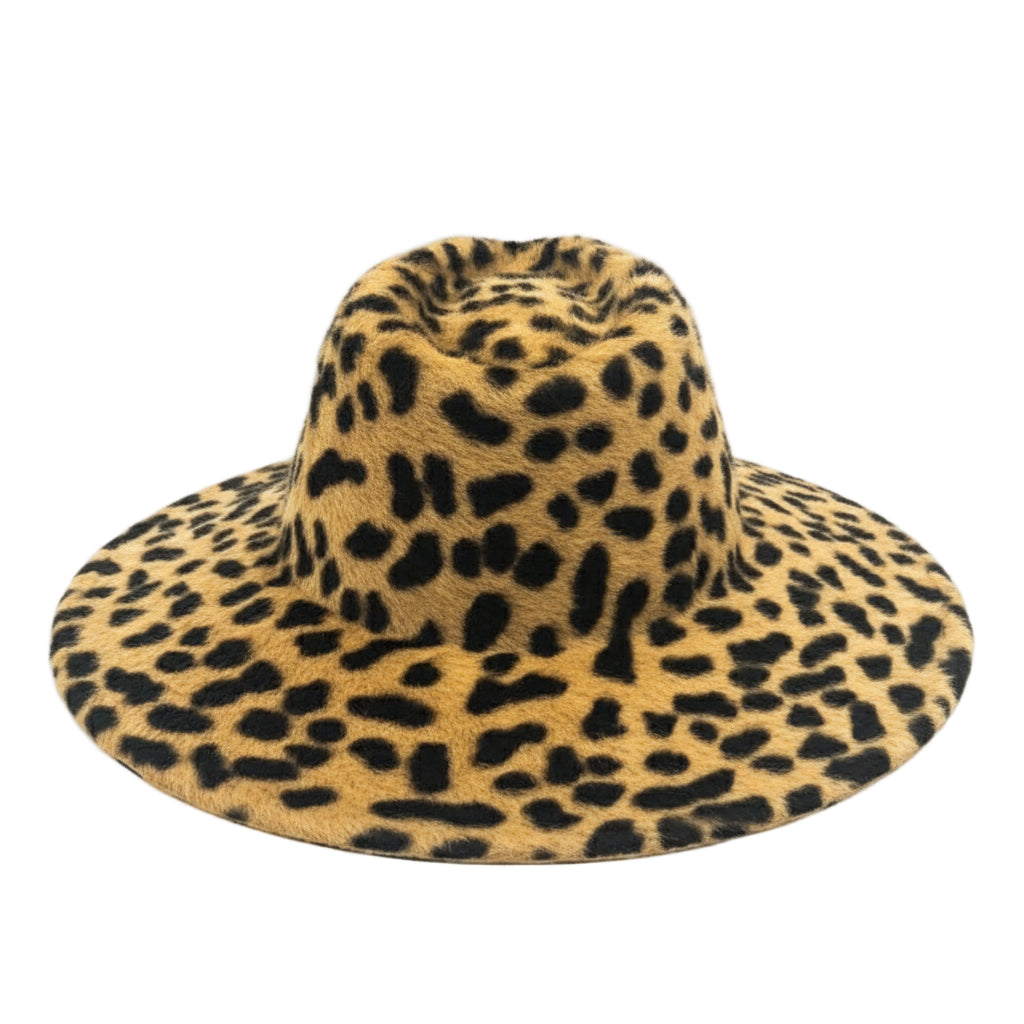 Cappello a Tesa Larga in Feltro Melousine a Fantasia Animalier