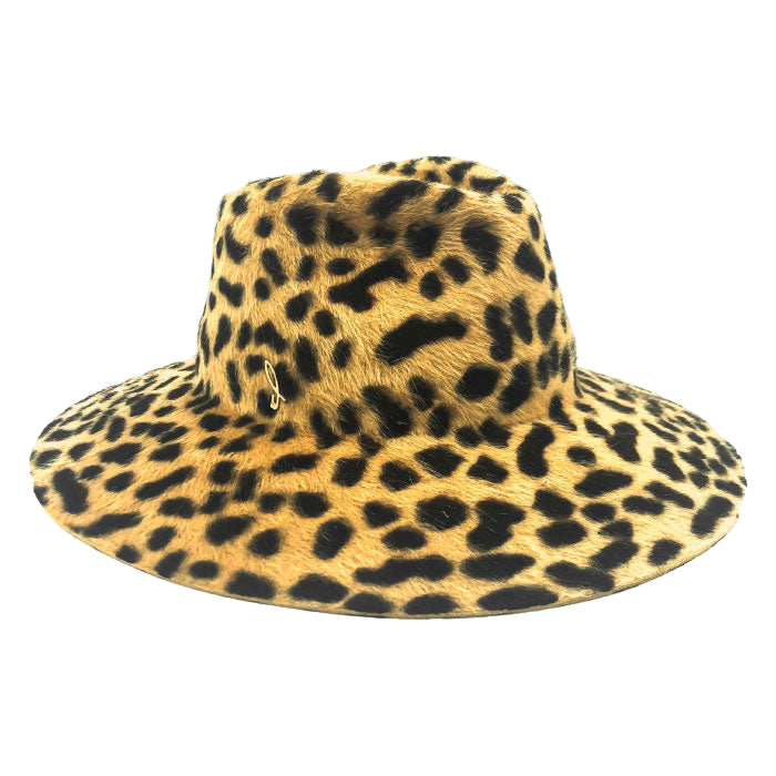 Cappello a Tesa Larga in Feltro Melousine a Fantasia Animalier