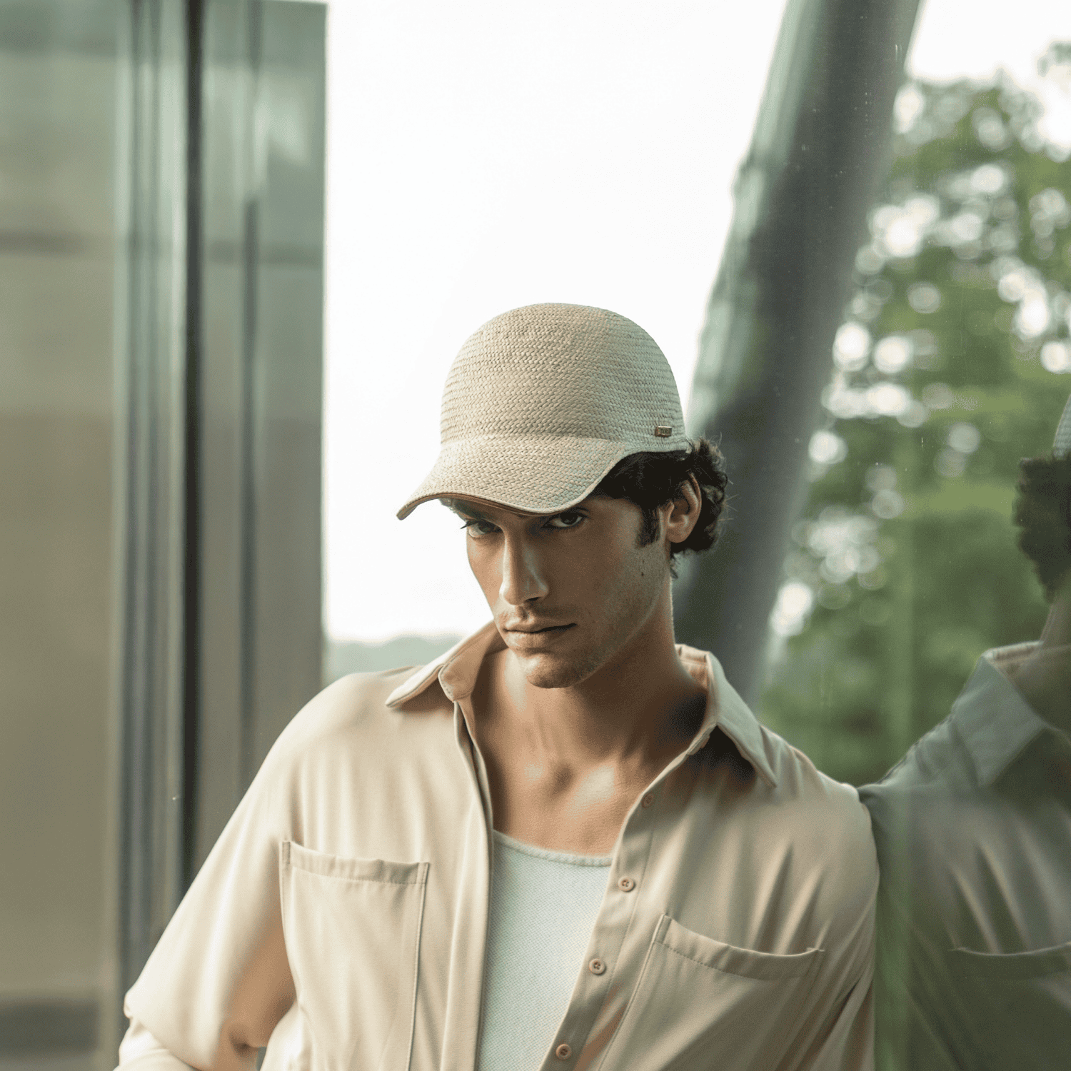 Berretto da Baseball in Papier Chevron Raw