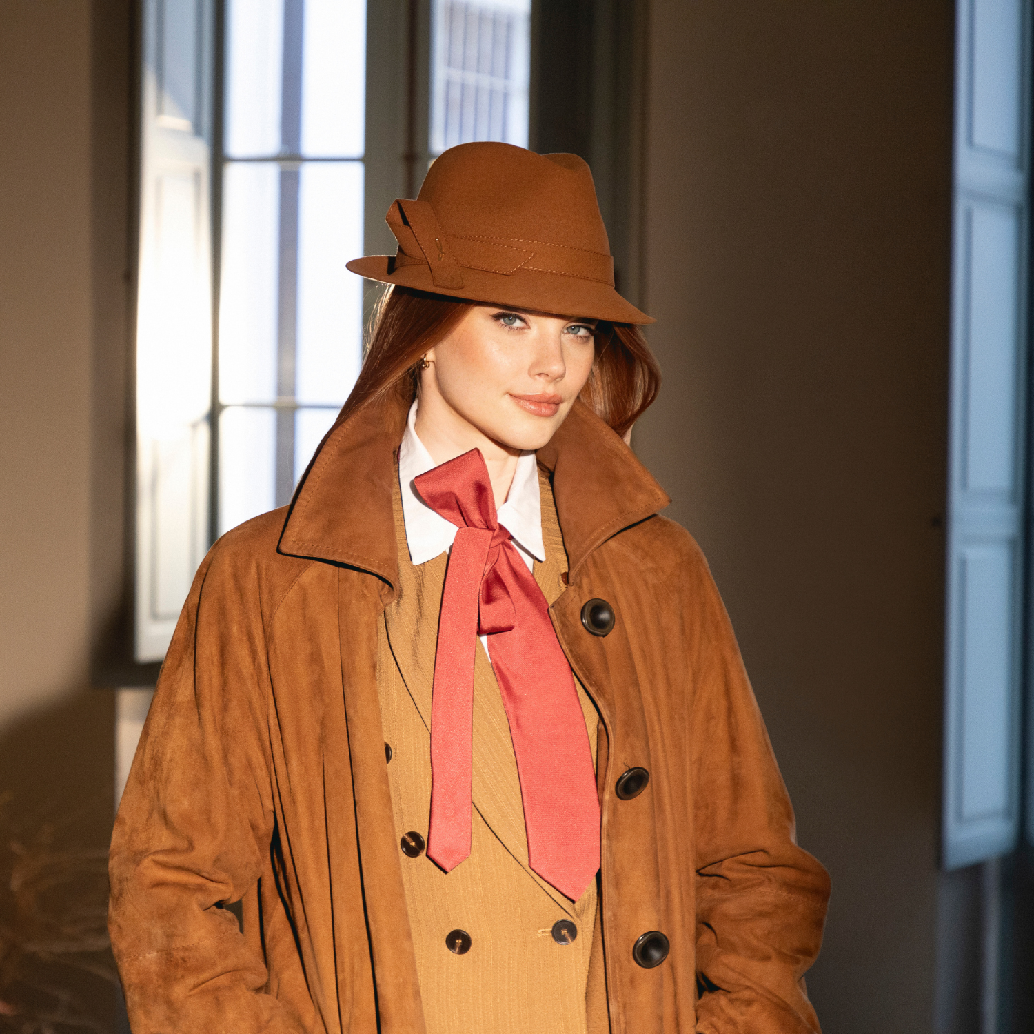 Cappello Trilby in Feltro di Lapin Rasato