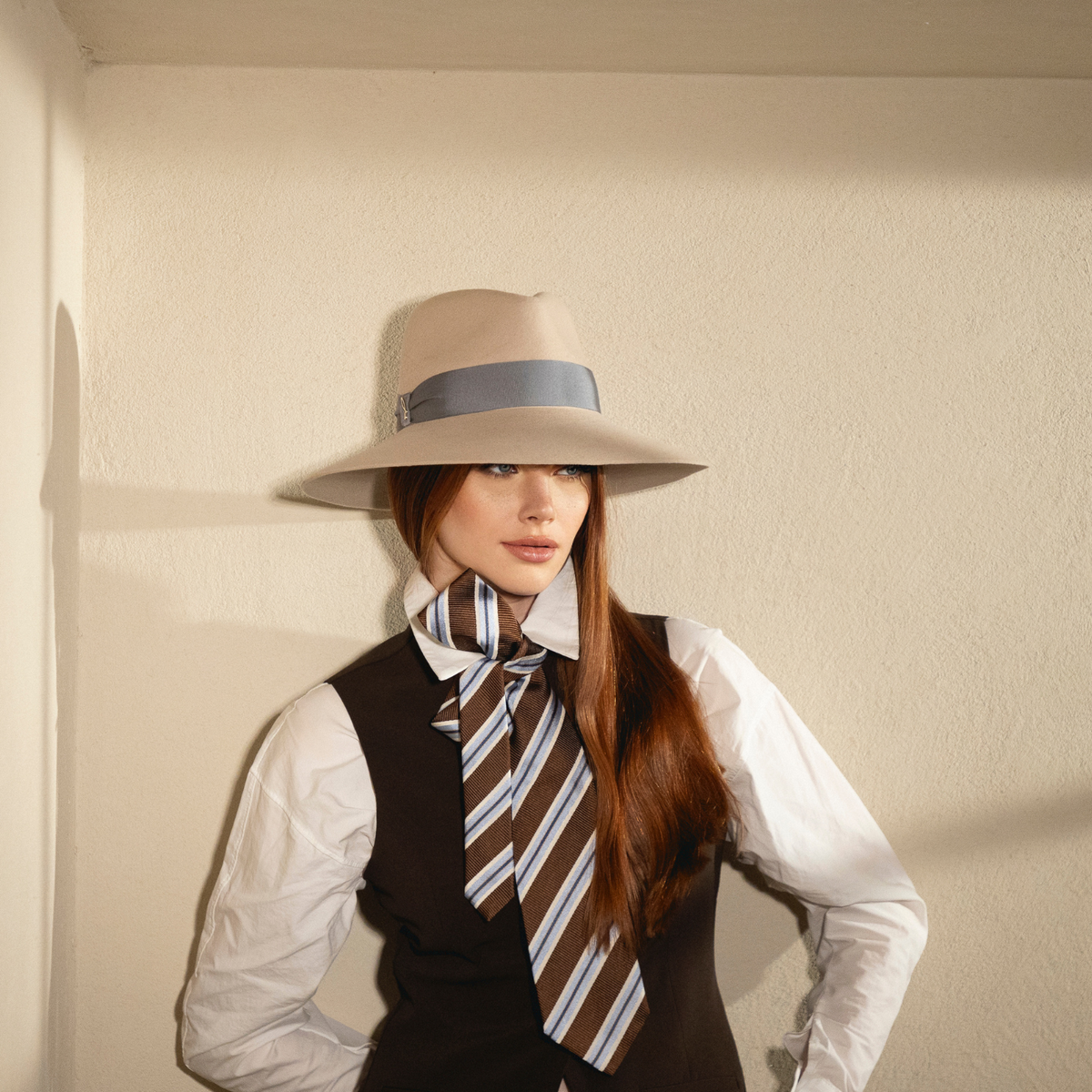 Wool Felt Wide Brim Hat