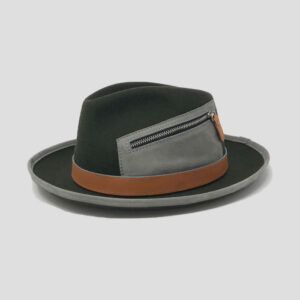 Lapin Felt Drop Hat with Leather Belt and Border