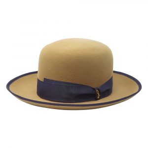 Doria 1905 Men's Boston Bowler Hat Beige